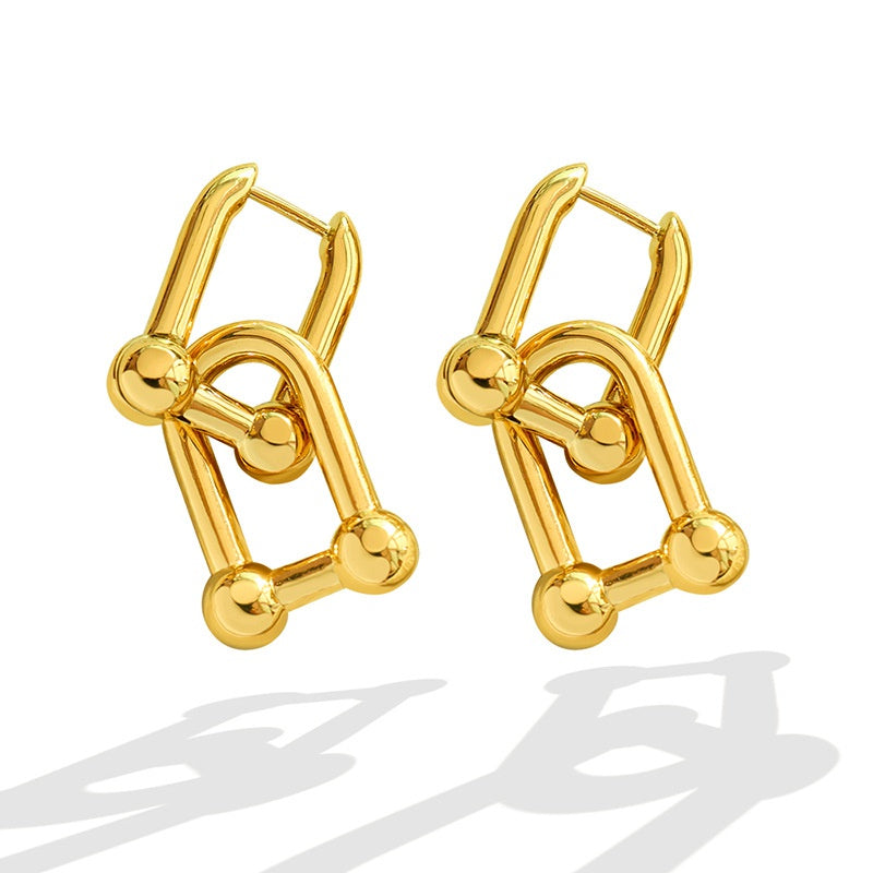 Gold Interlocking Earrings