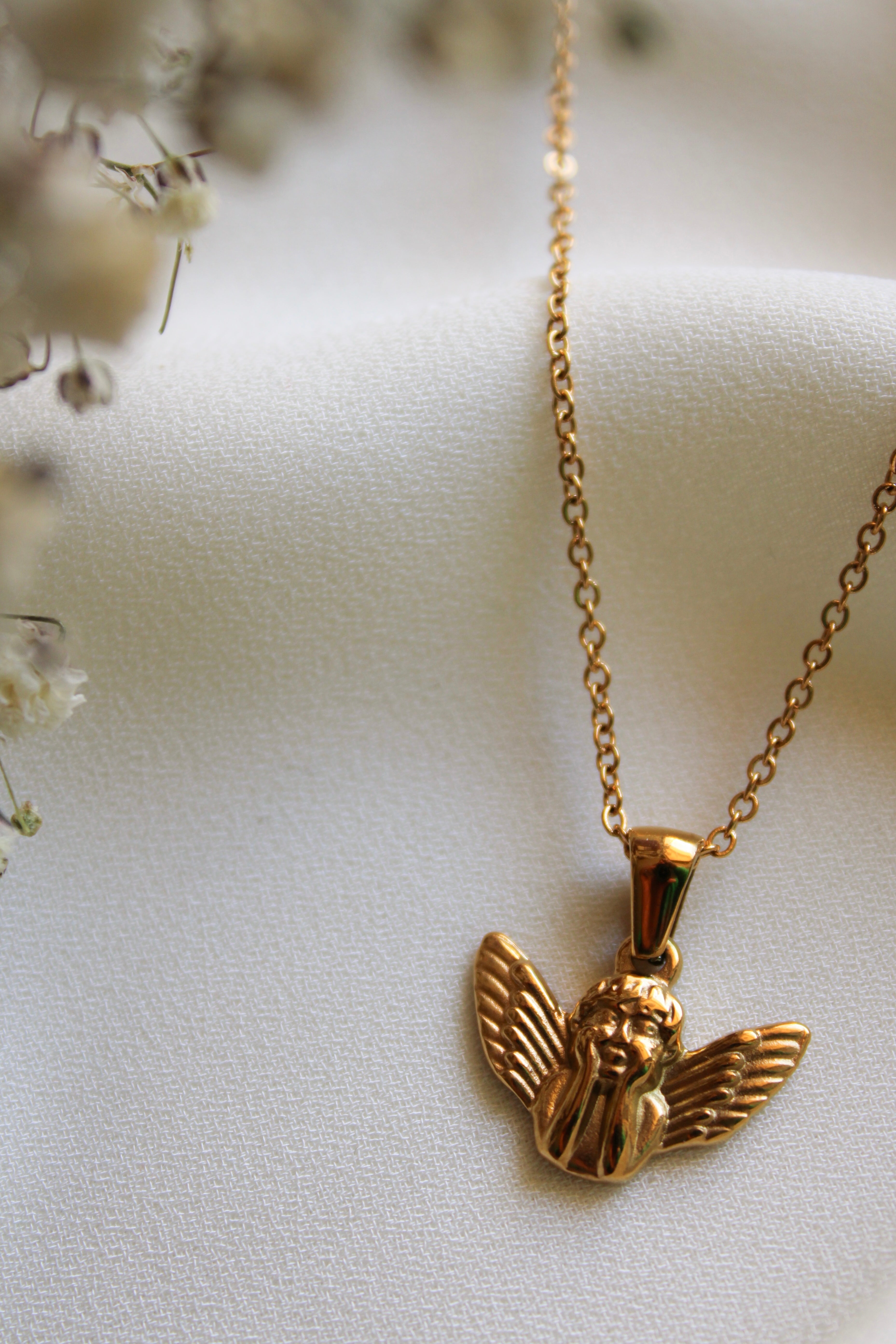 Cherub Pendant Necklace