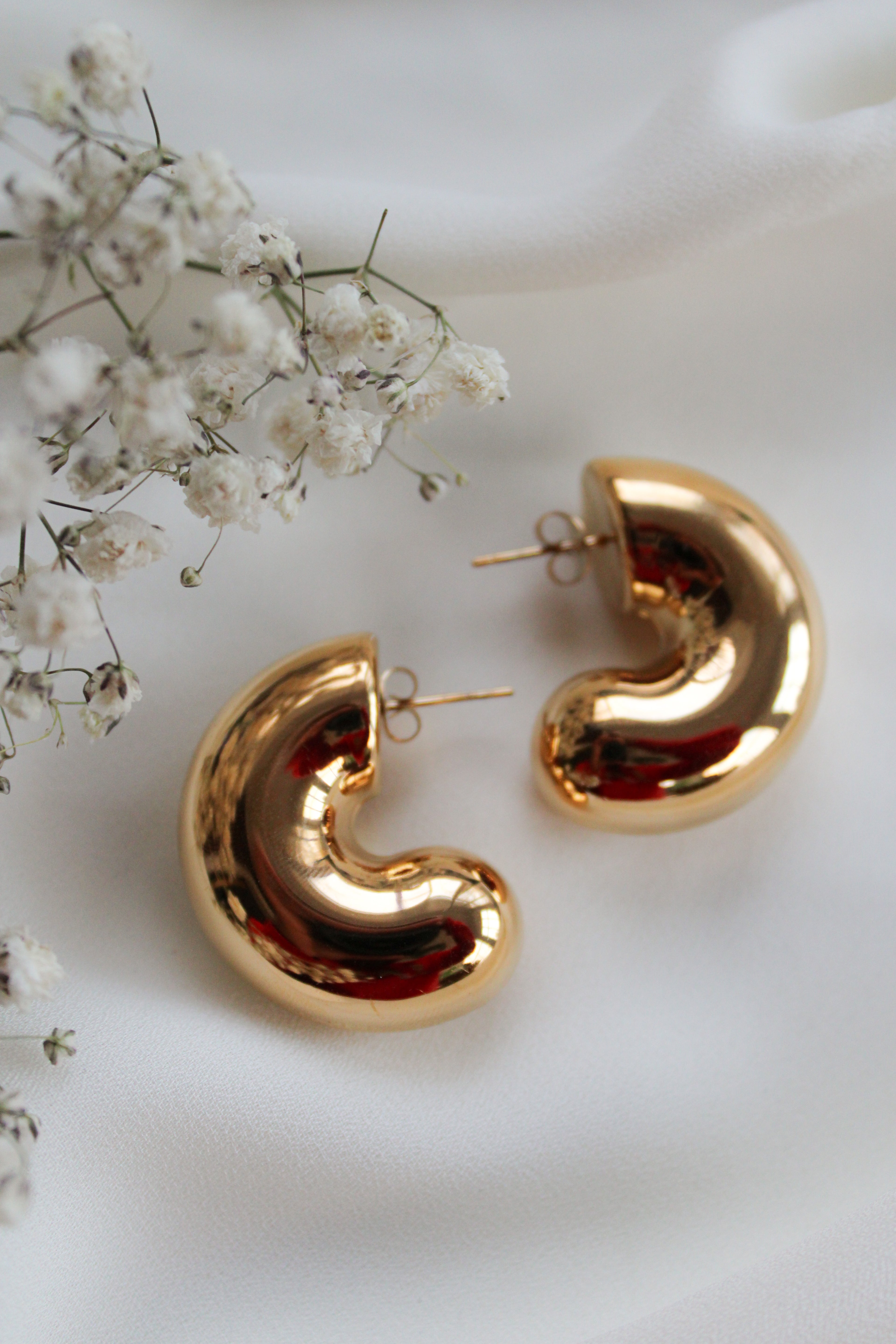 Olive Chunky Hoops