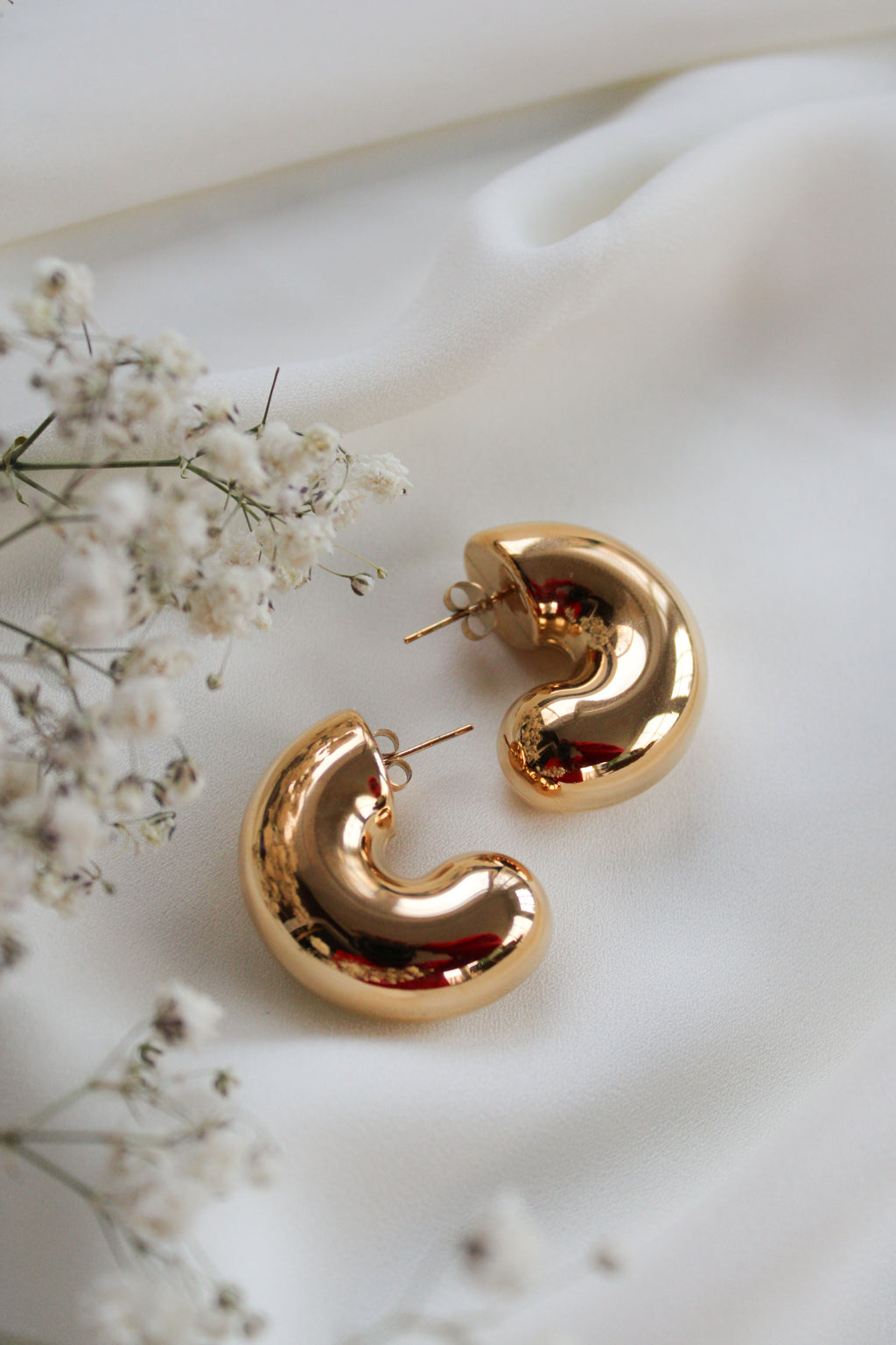 Olive Chunky Hoops