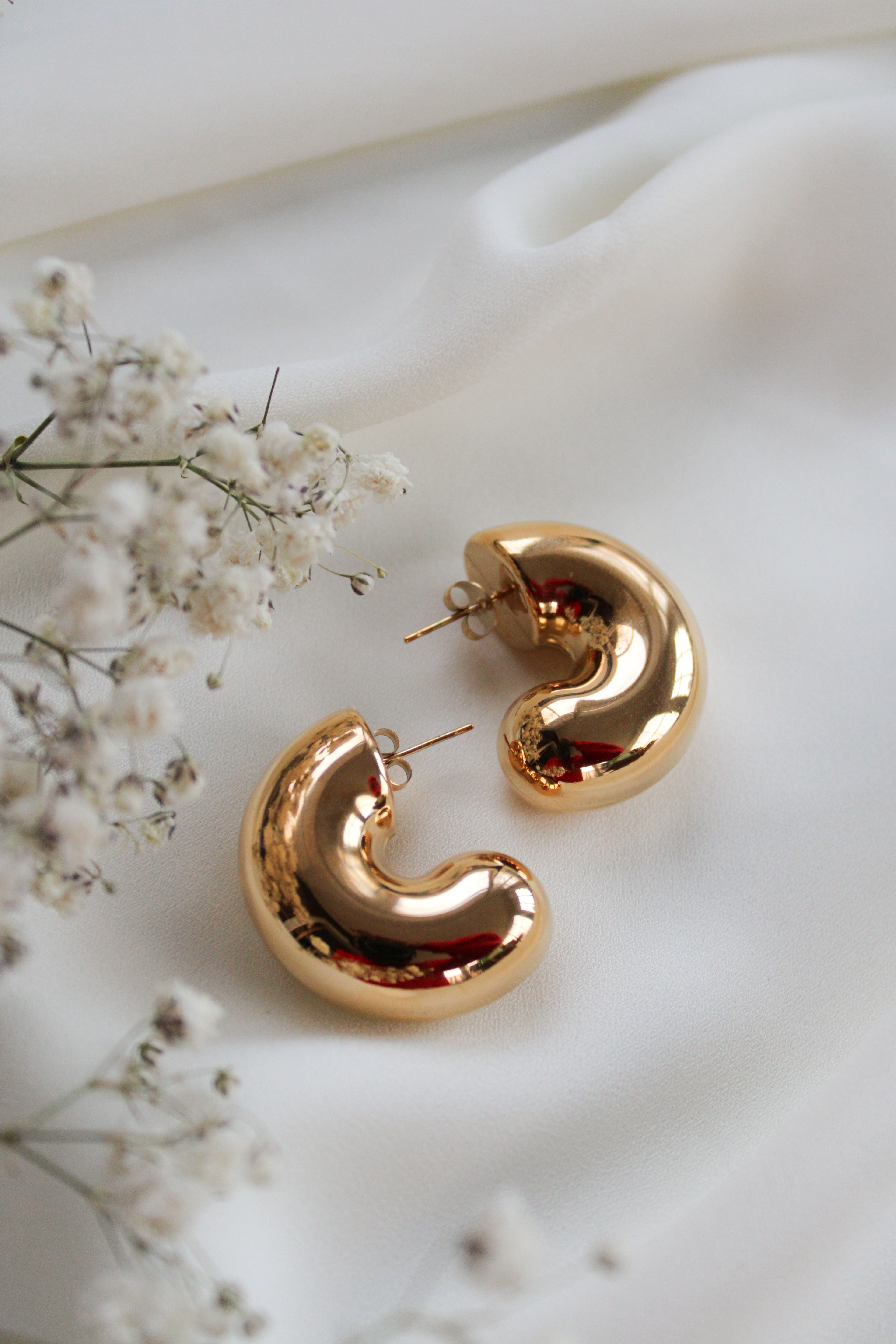 Olive Chunky Hoops