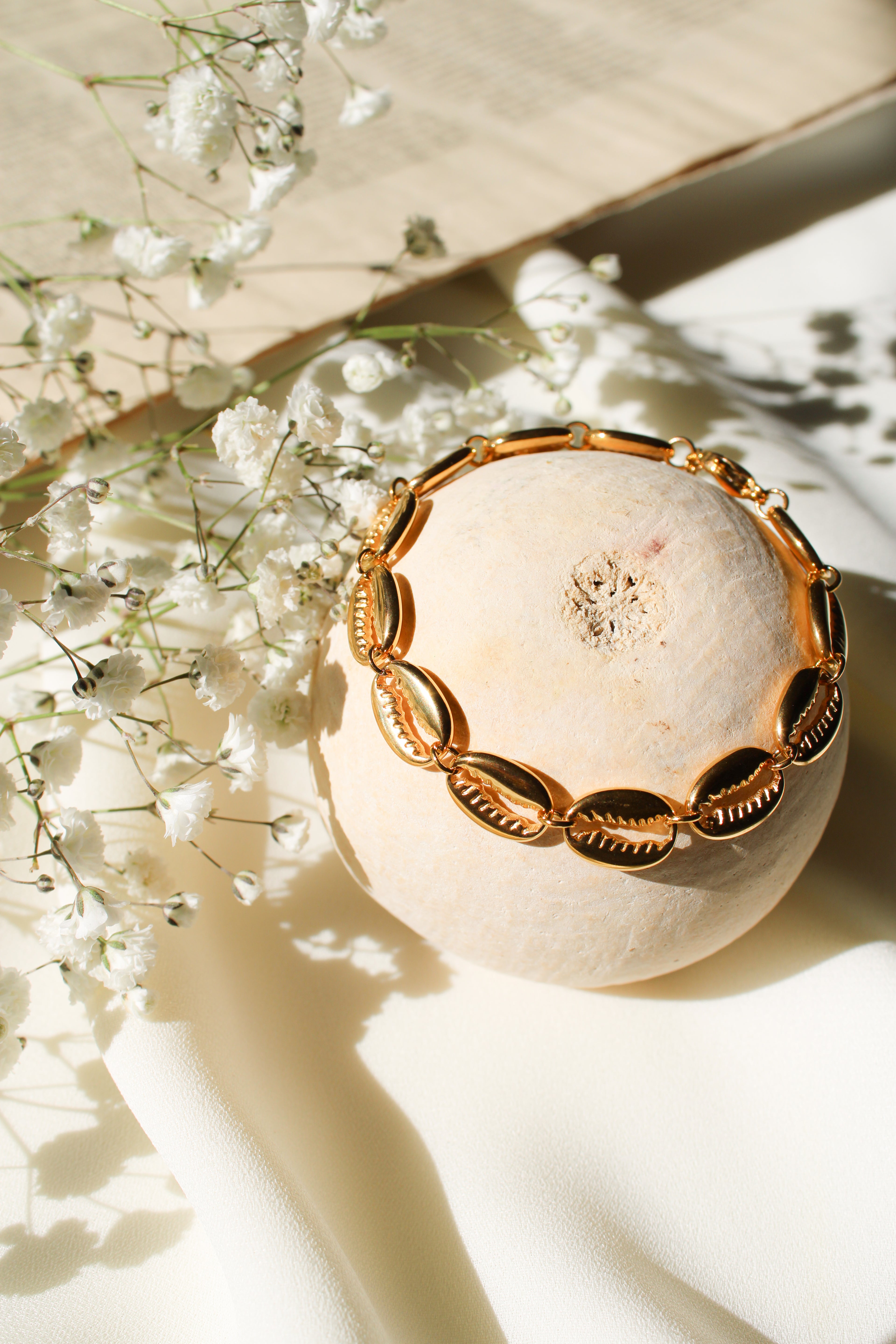 Gold Cowrie Bracelet