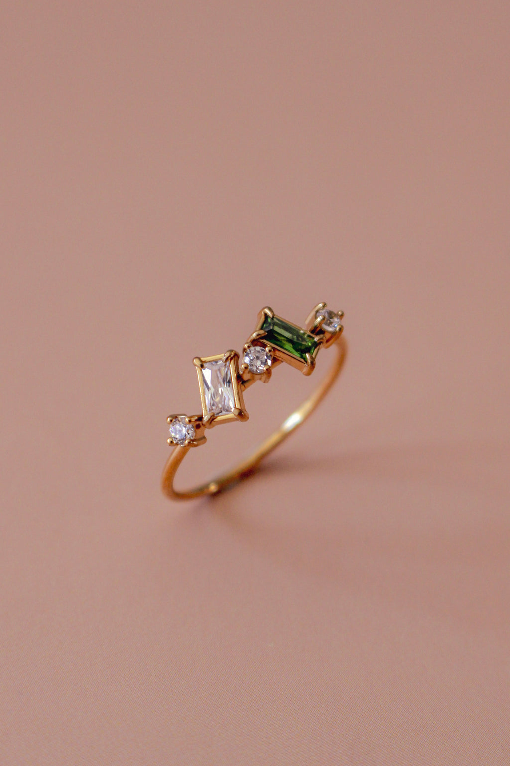 Iris Emerald Ring