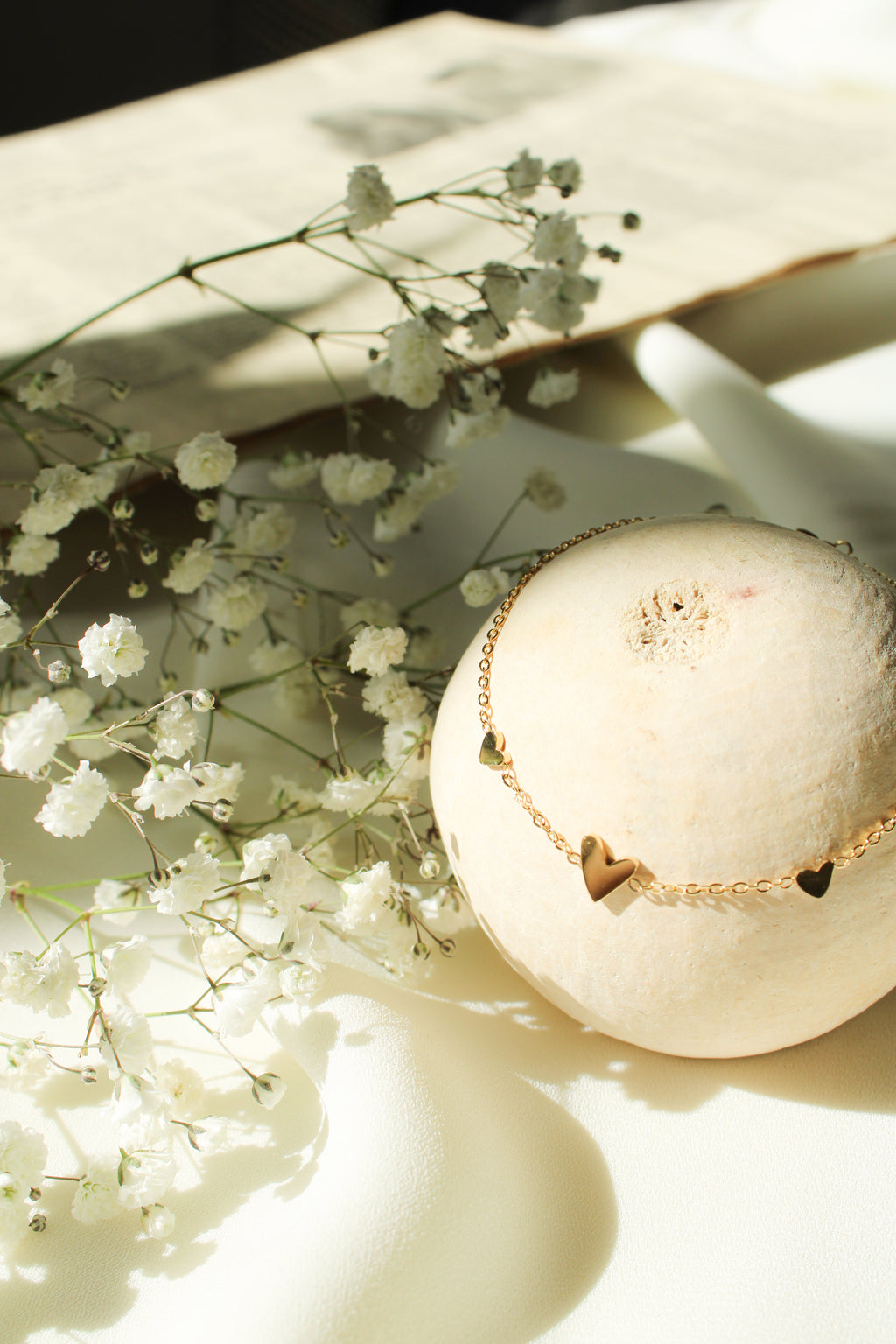 Triple Heart Charm Bracelet