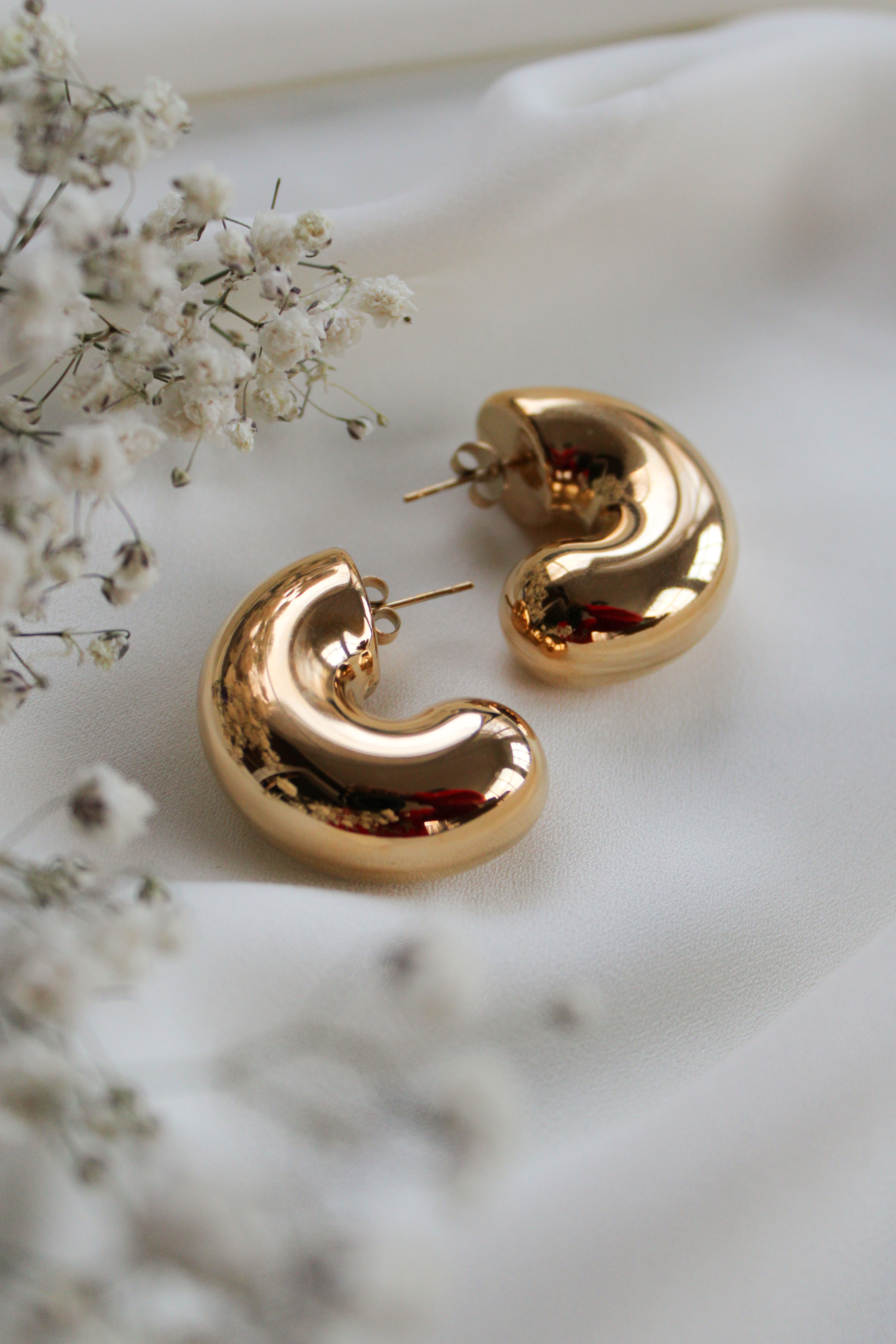 Olive Chunky Hoops