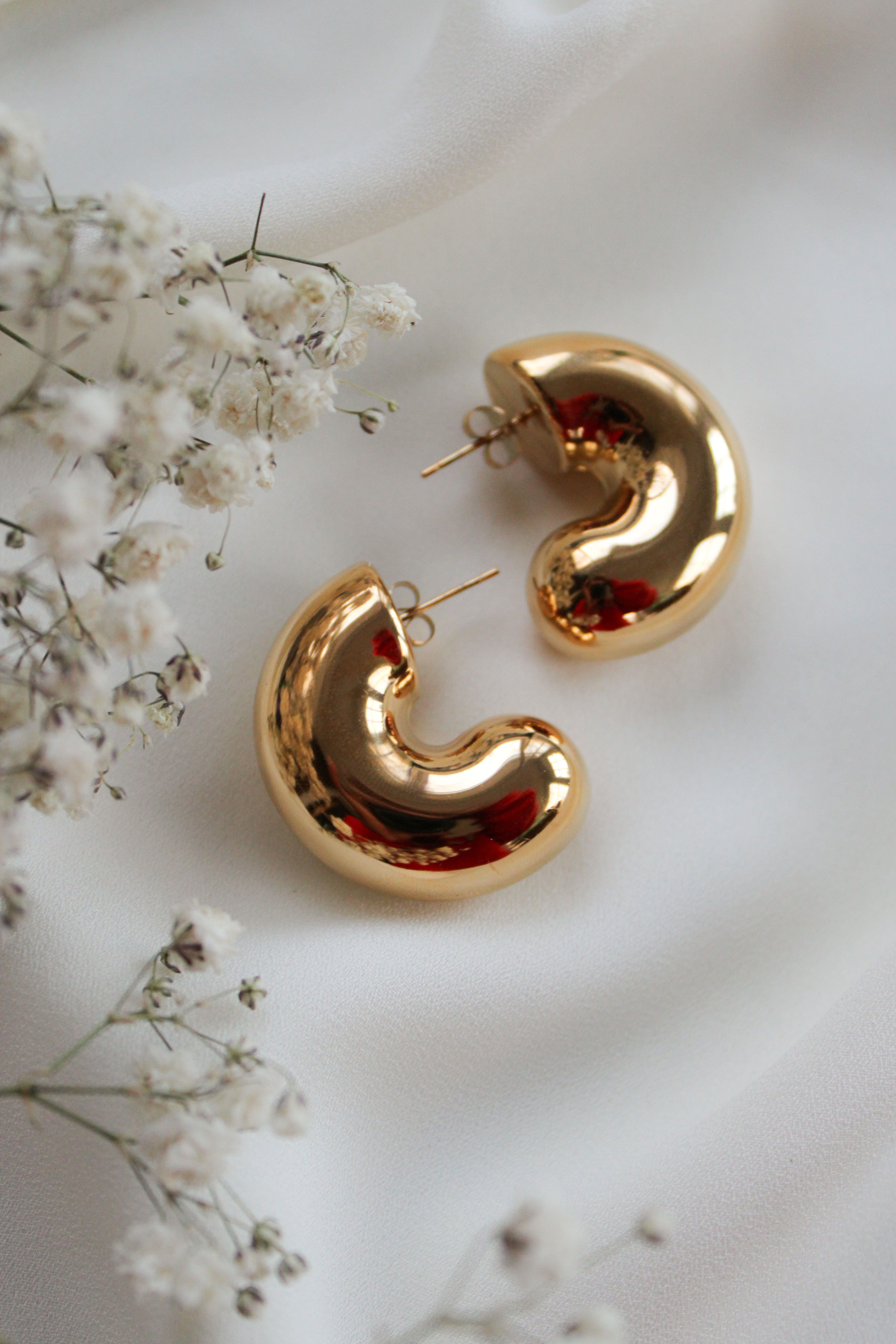 Olive Chunky Hoops