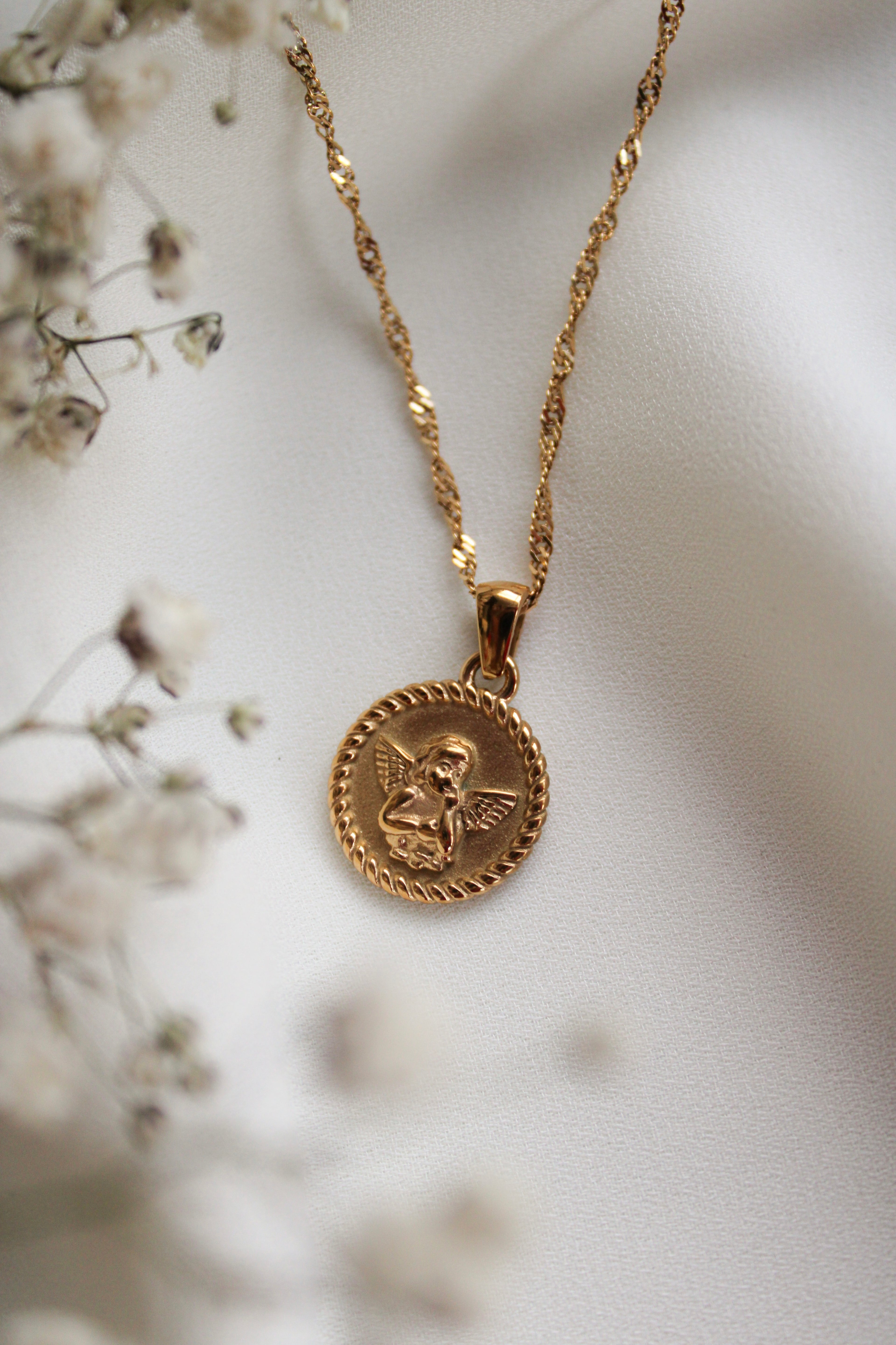 Cherub Pendant Necklace