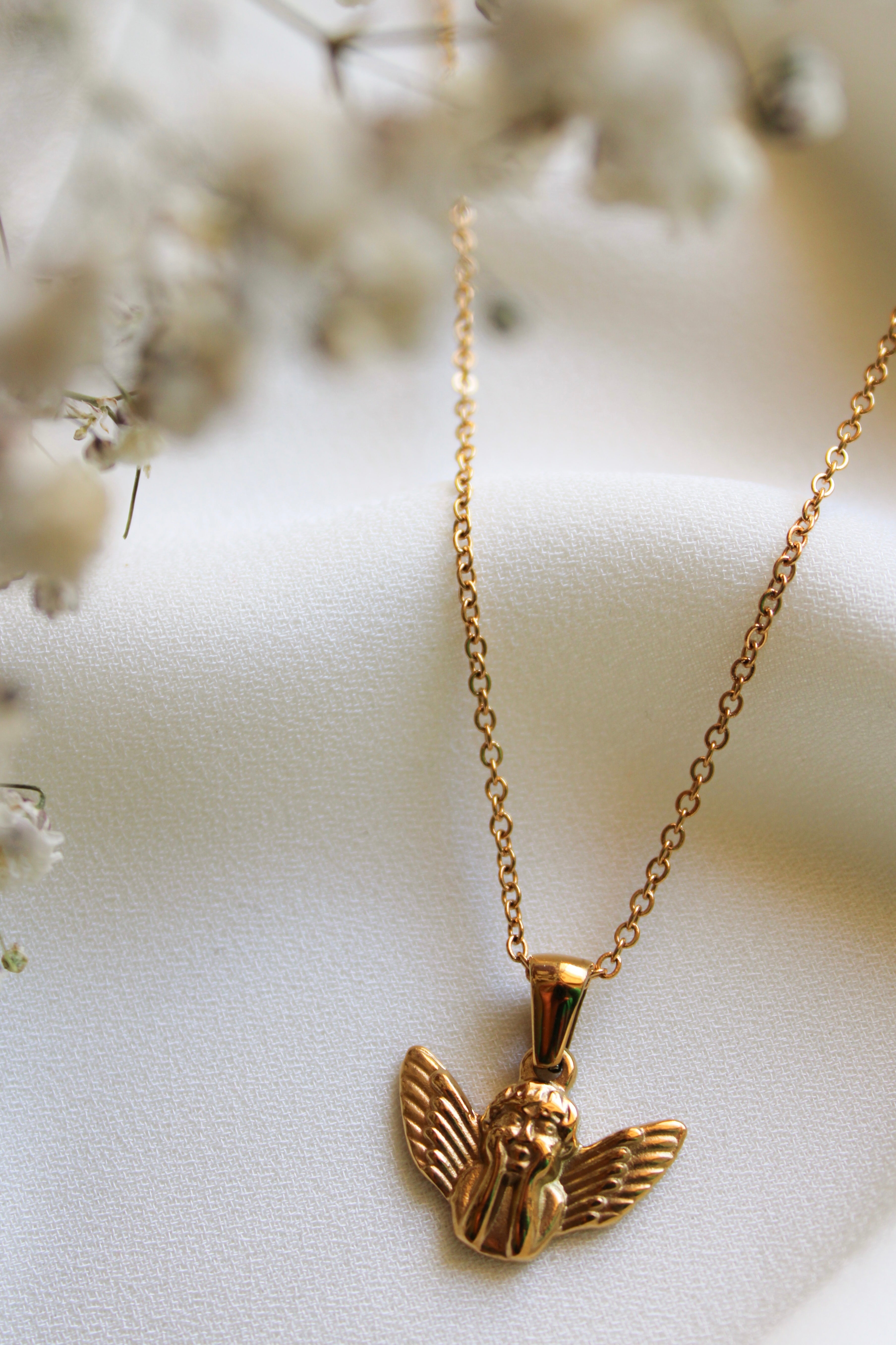 Cherub Pendant Necklace
