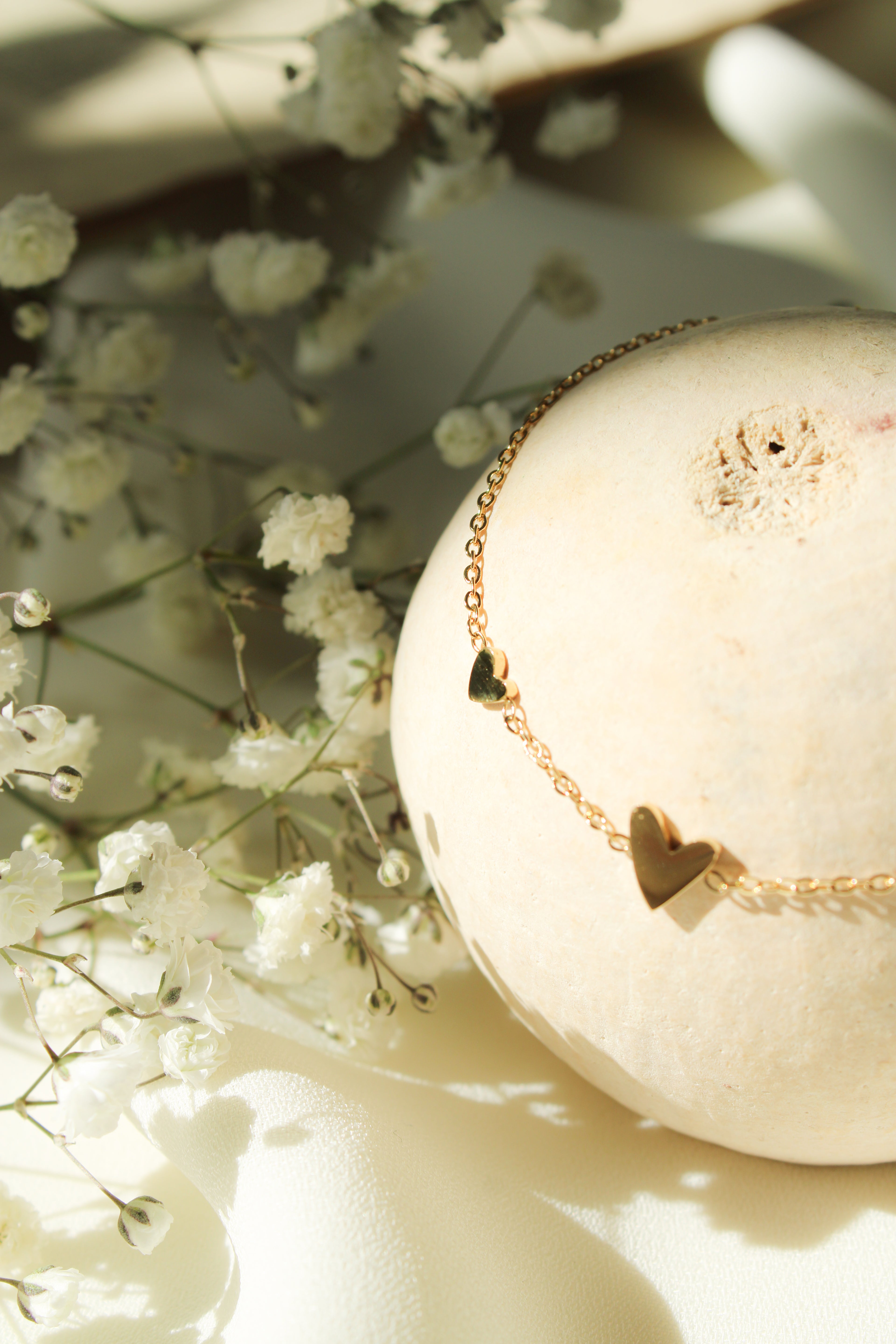 Triple Heart Charm Bracelet