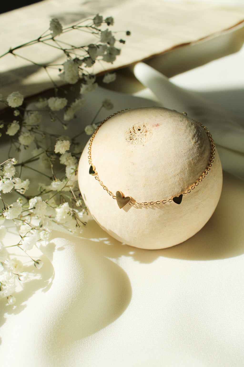 Triple Heart Charm Bracelet