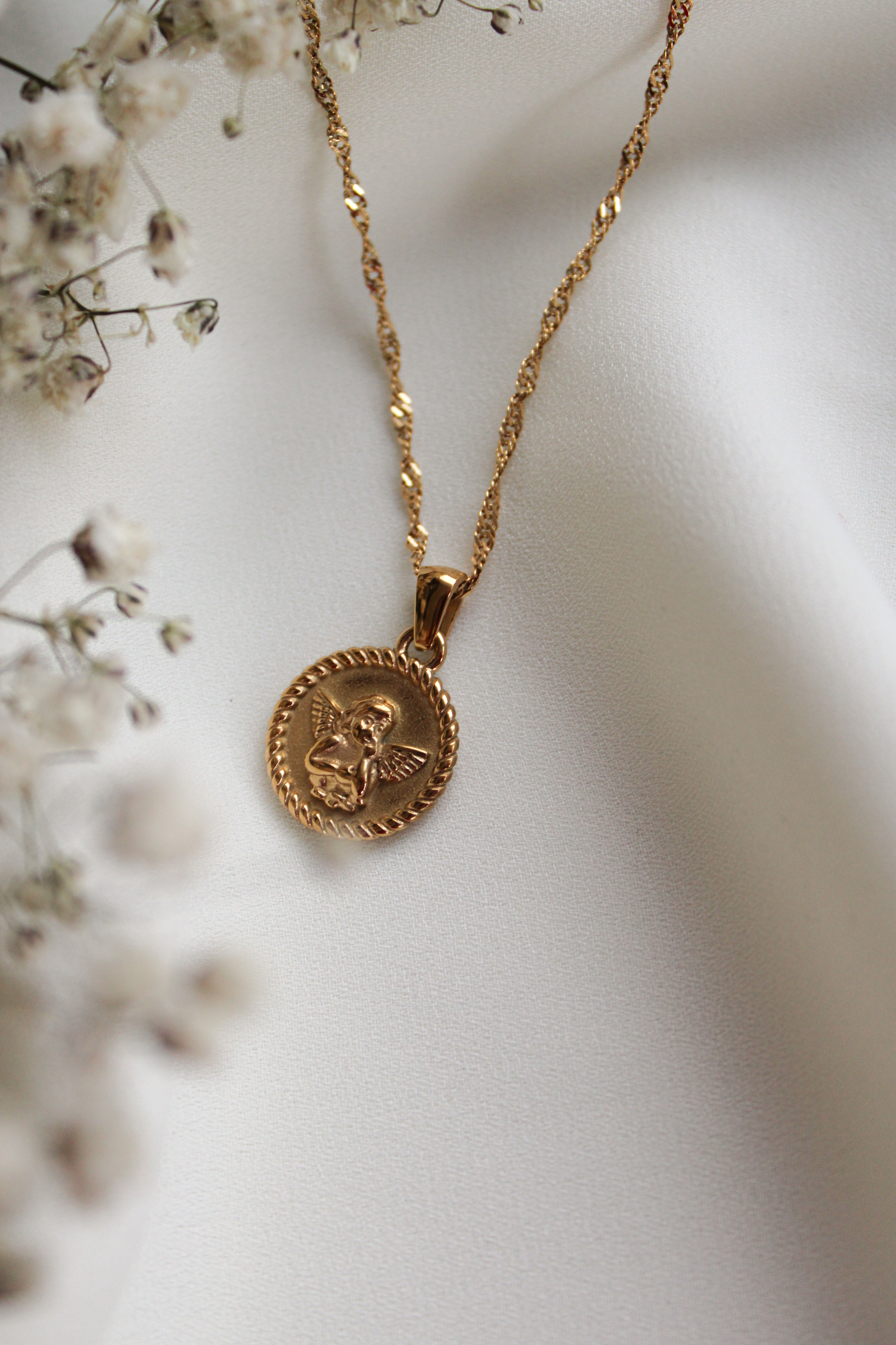 Cherub Pendant Necklace