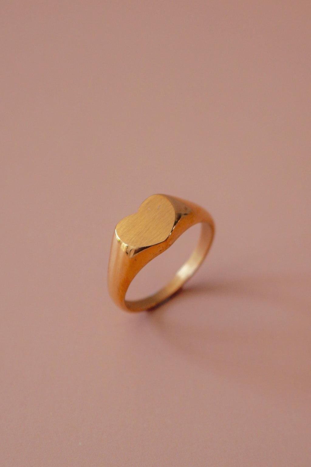 Matte Heart Signet Ring