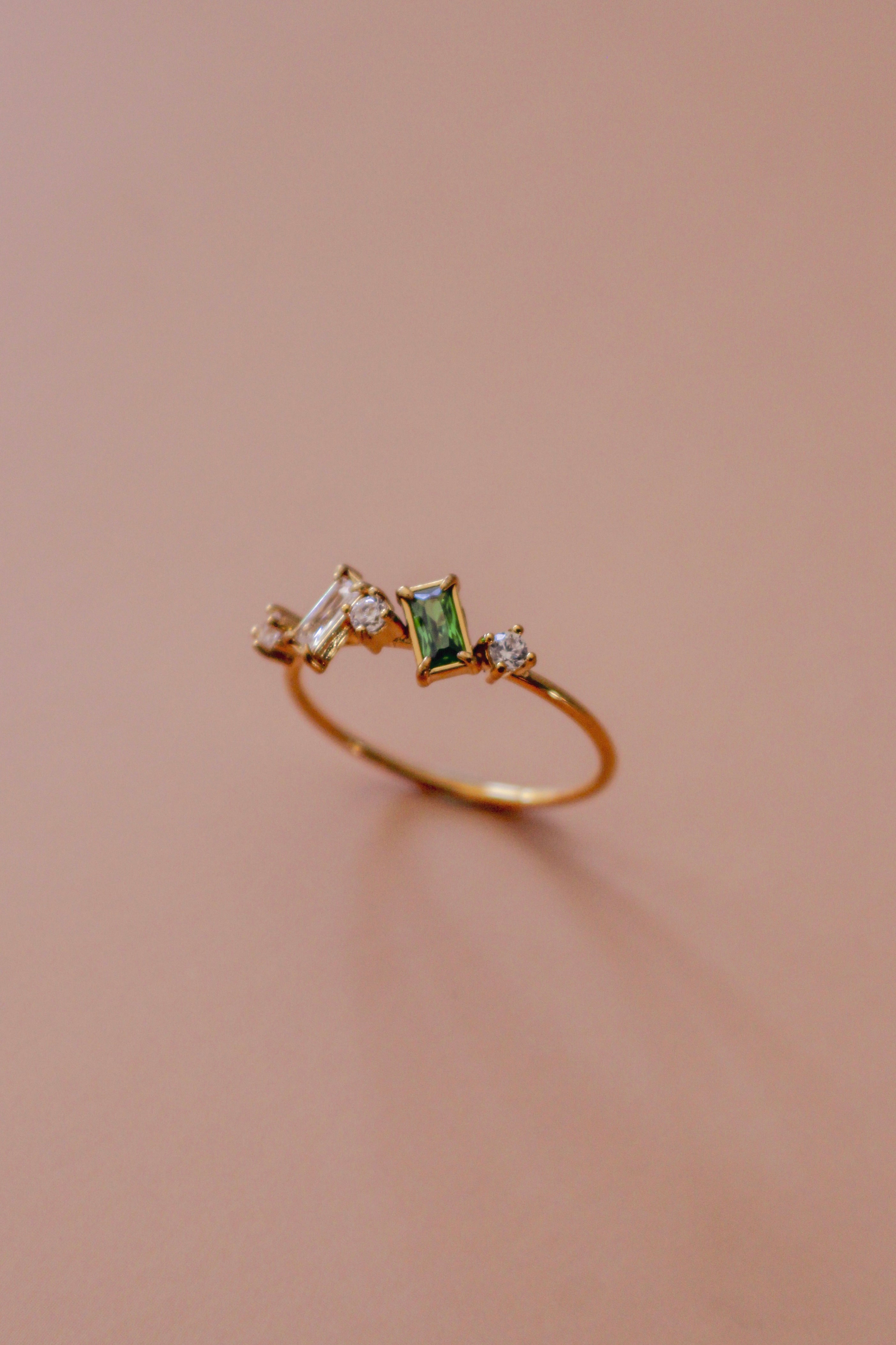 Iris Emerald Ring