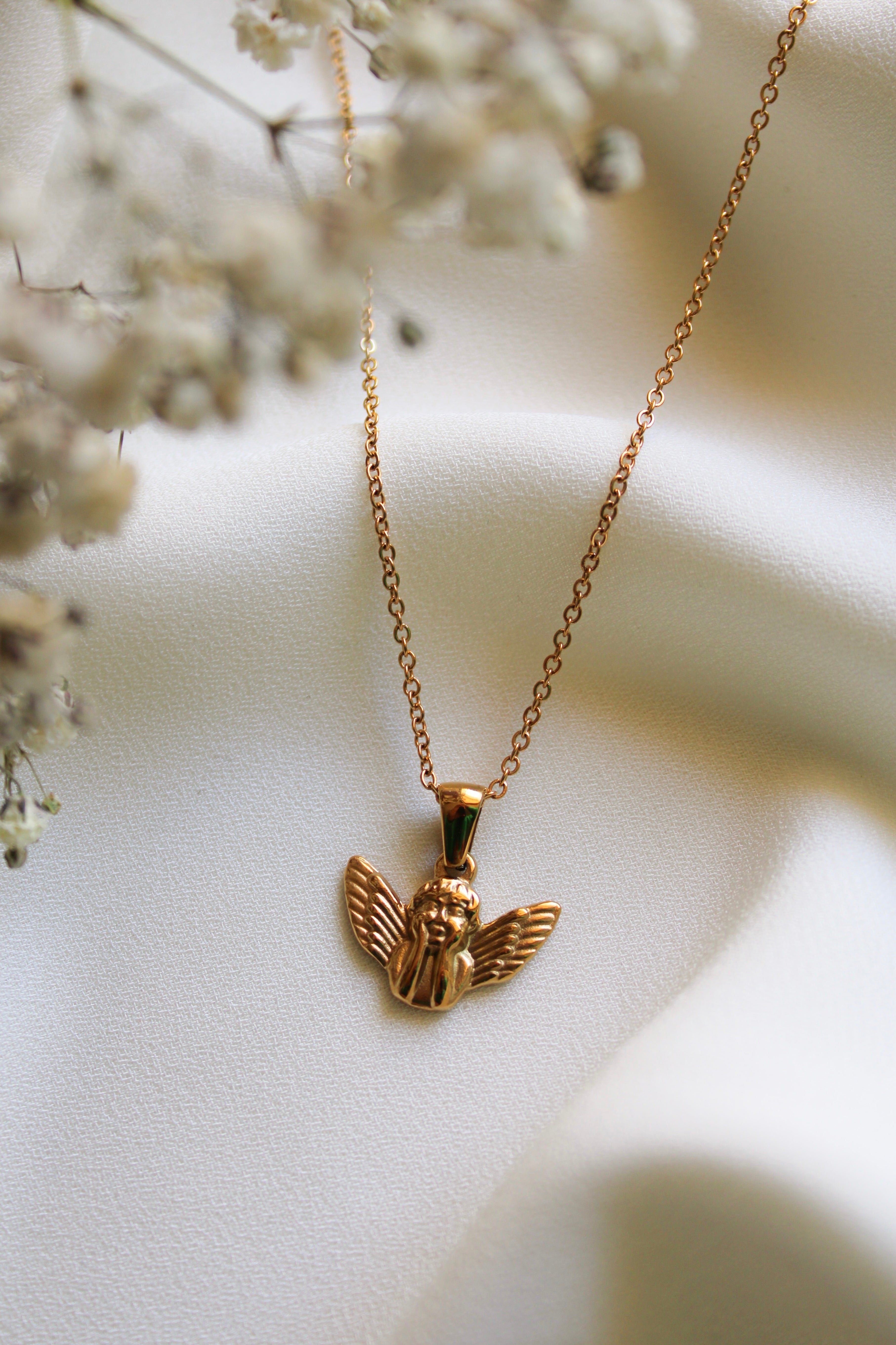 Cherub Pendant Necklace