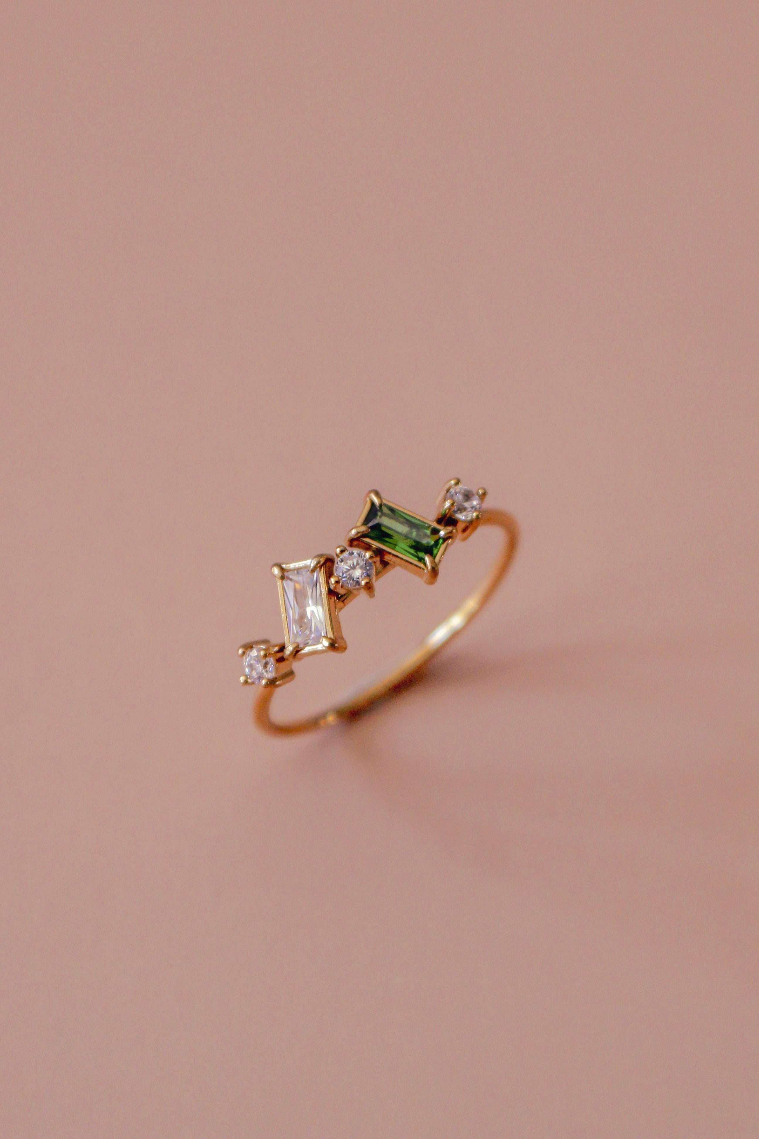 Iris Emerald Ring
