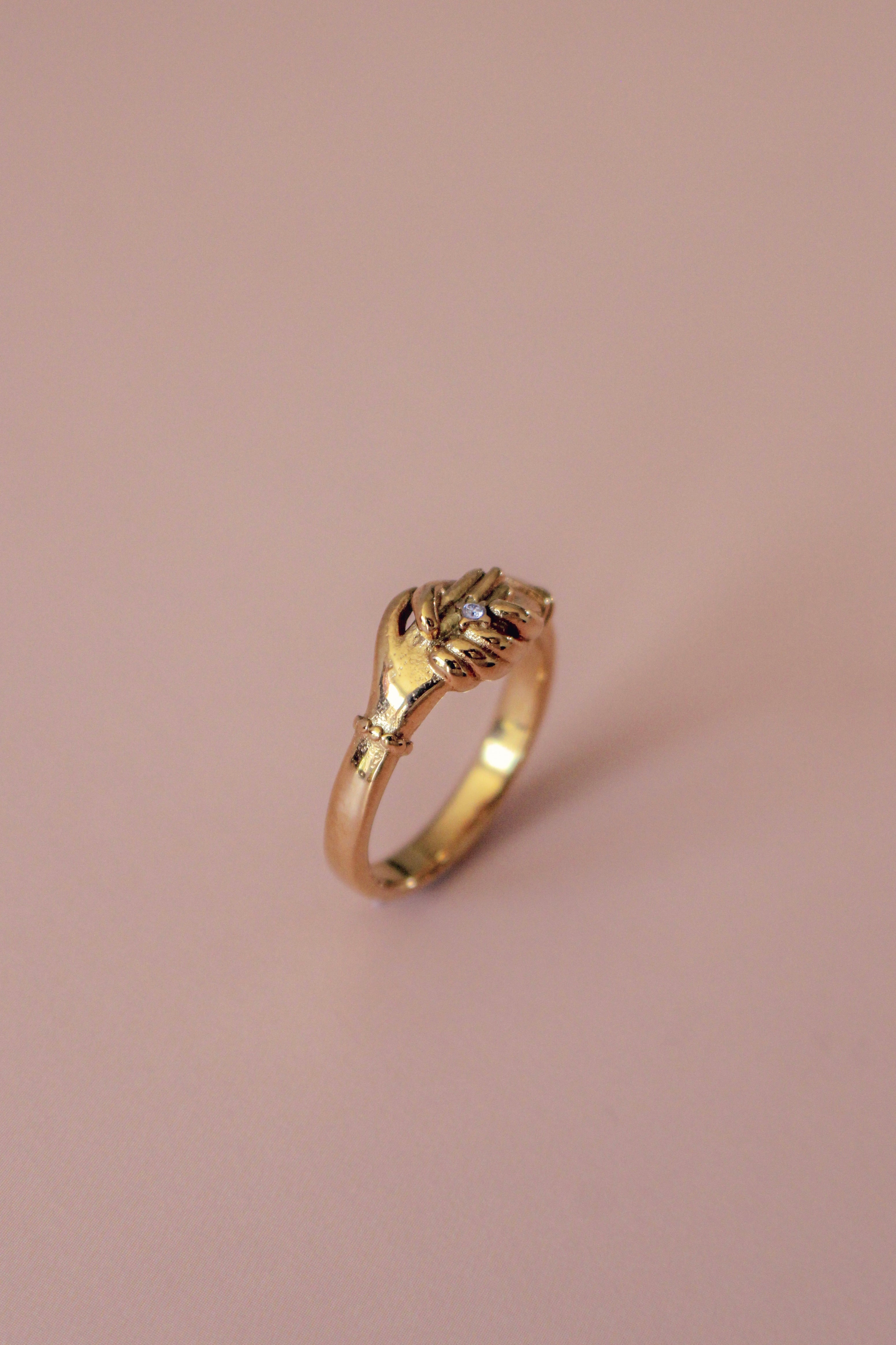 Grasping Diamond Ring