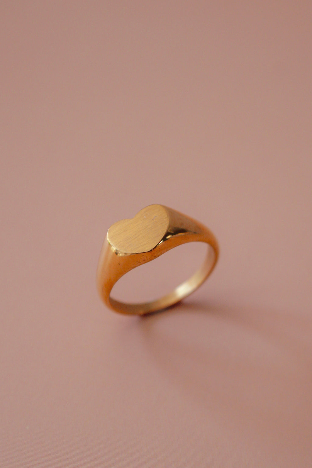 Matte Heart Signet Ring