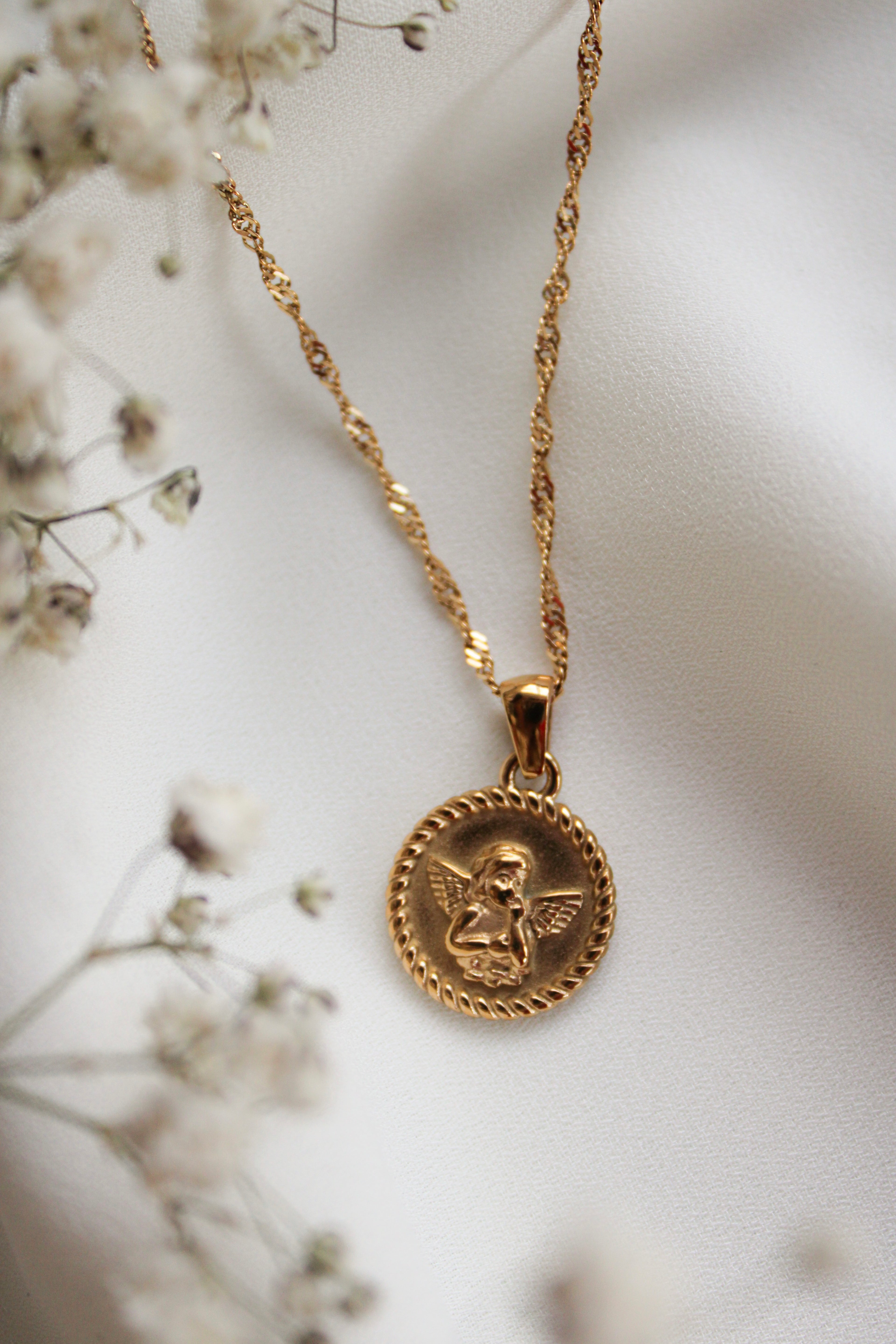 Cherub Pendant Necklace