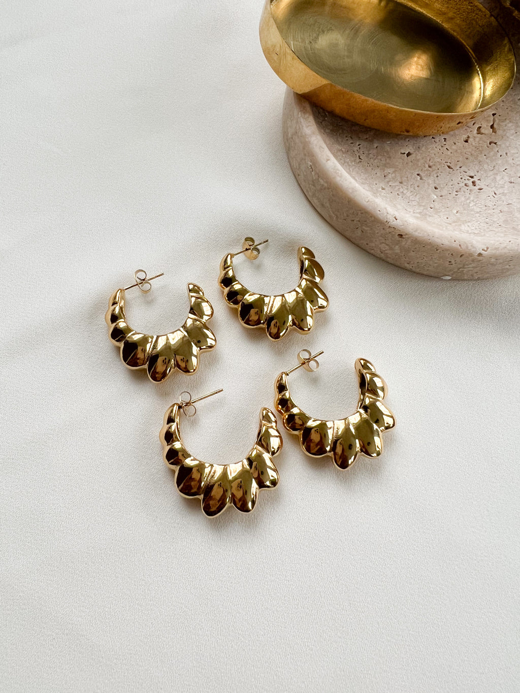 Wide Croissant Hoops