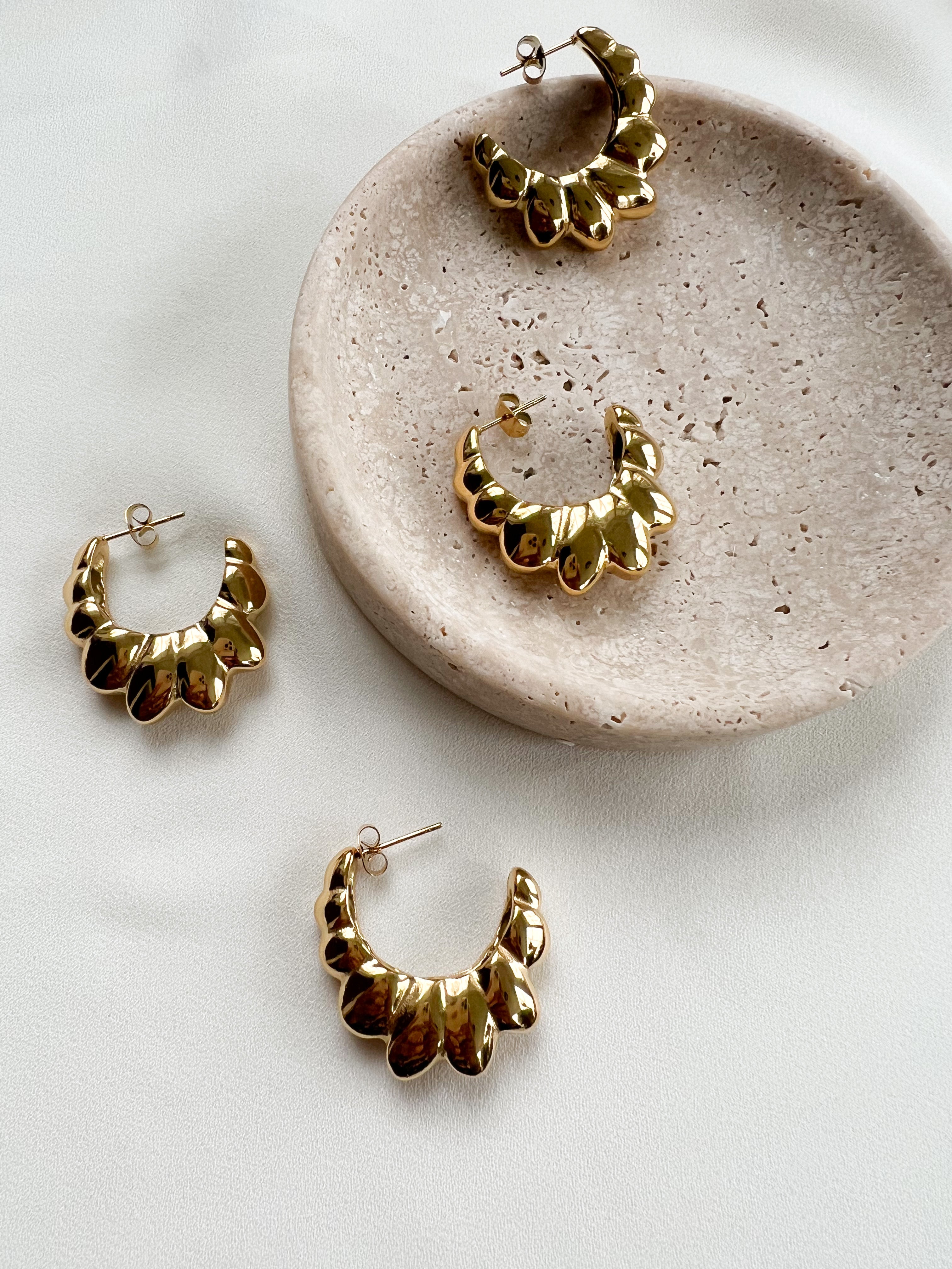 Wide Croissant Hoops