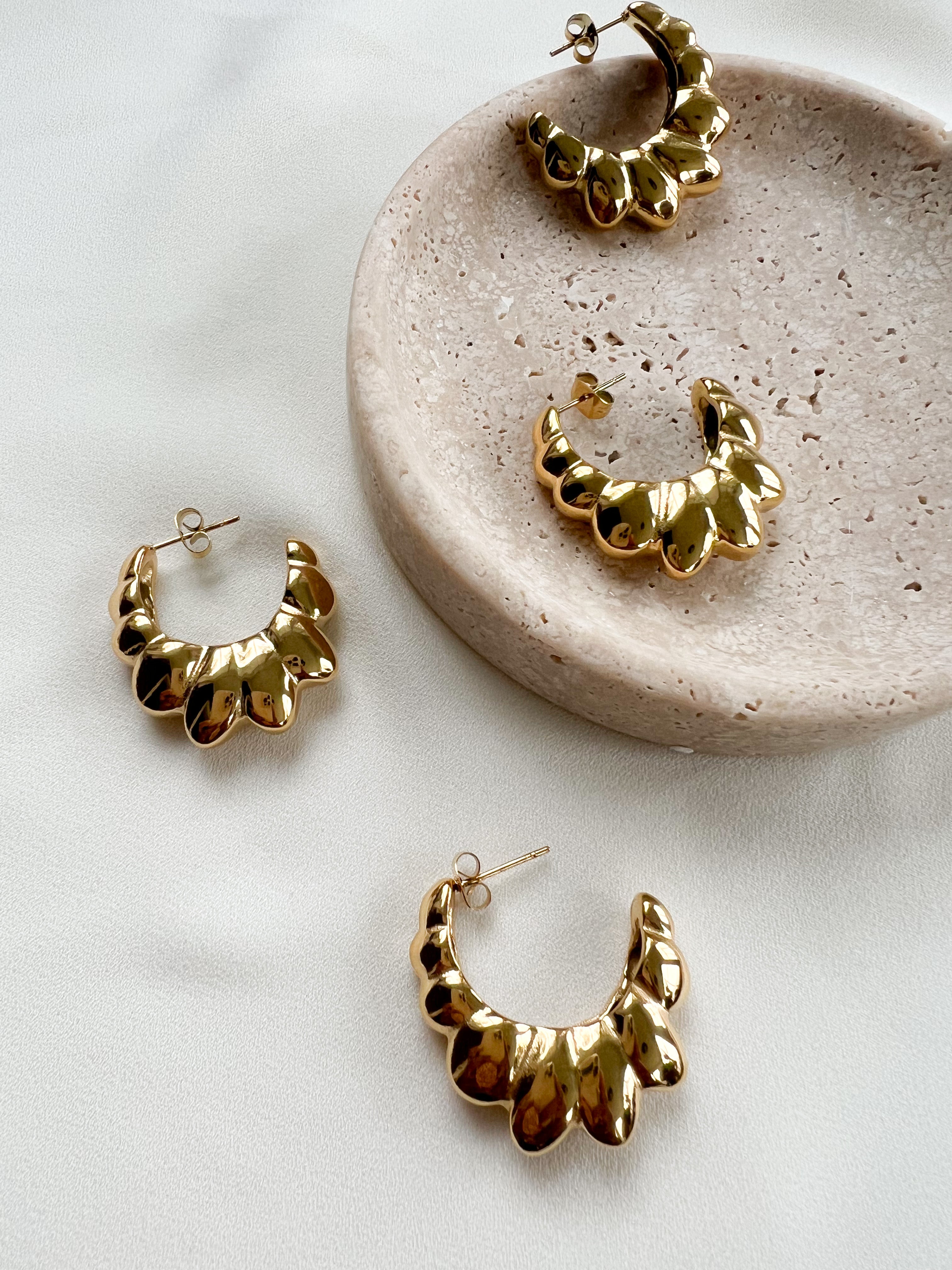 Wide Croissant Hoops