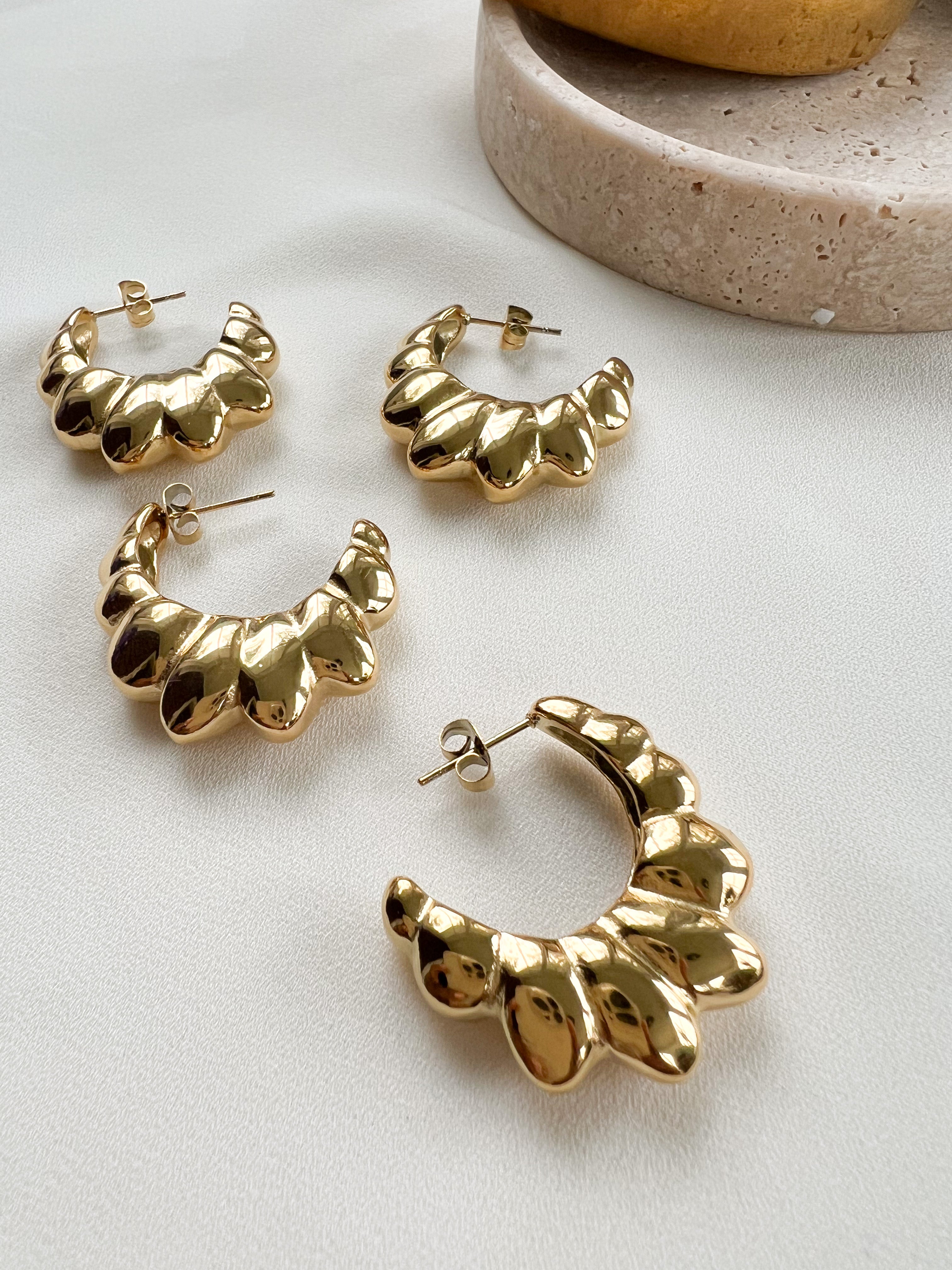 Wide Croissant Hoops