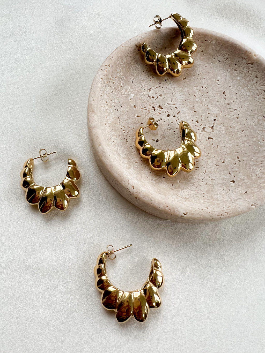 Wide Croissant Hoops