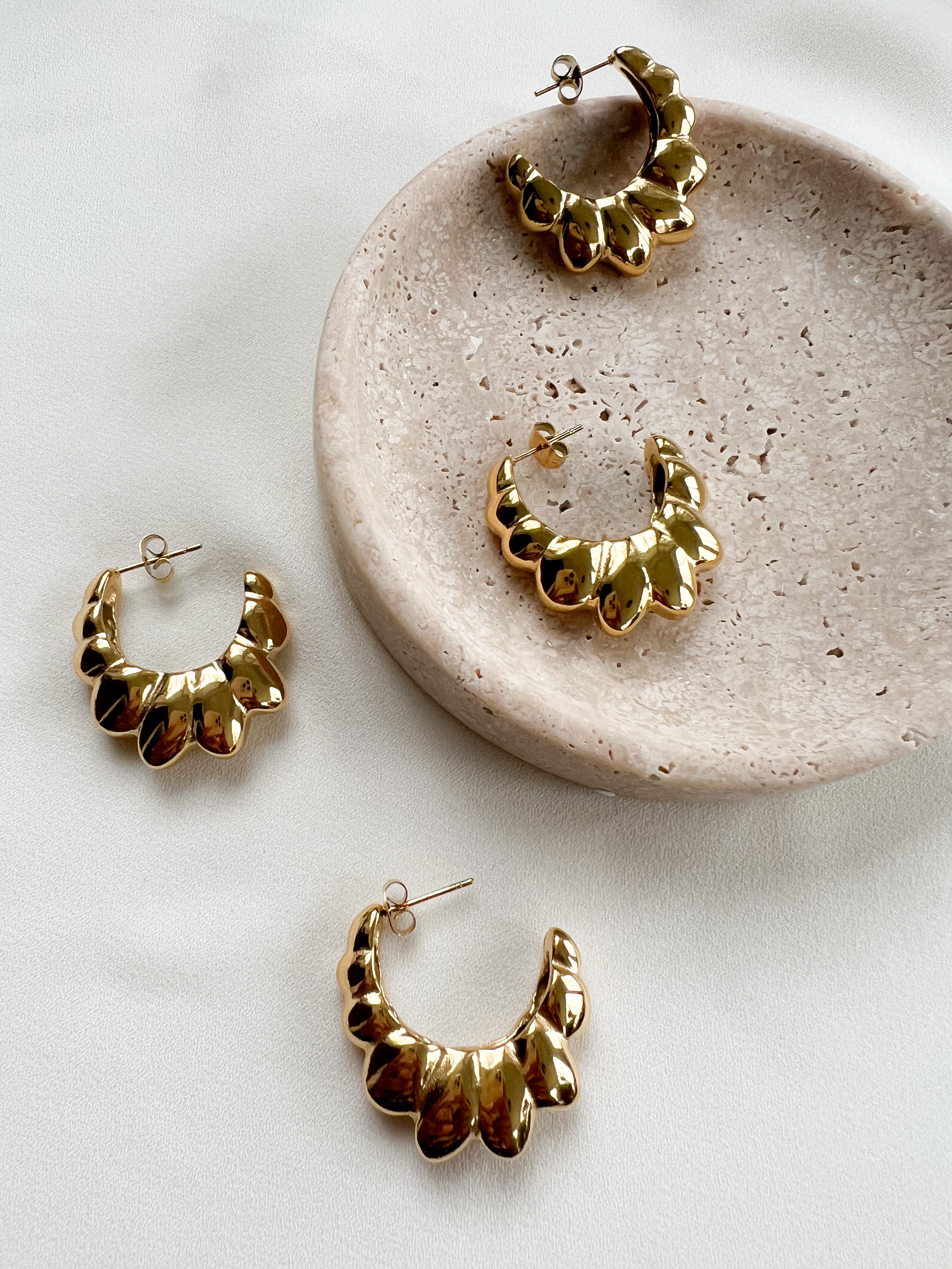 Wide Croissant Hoops