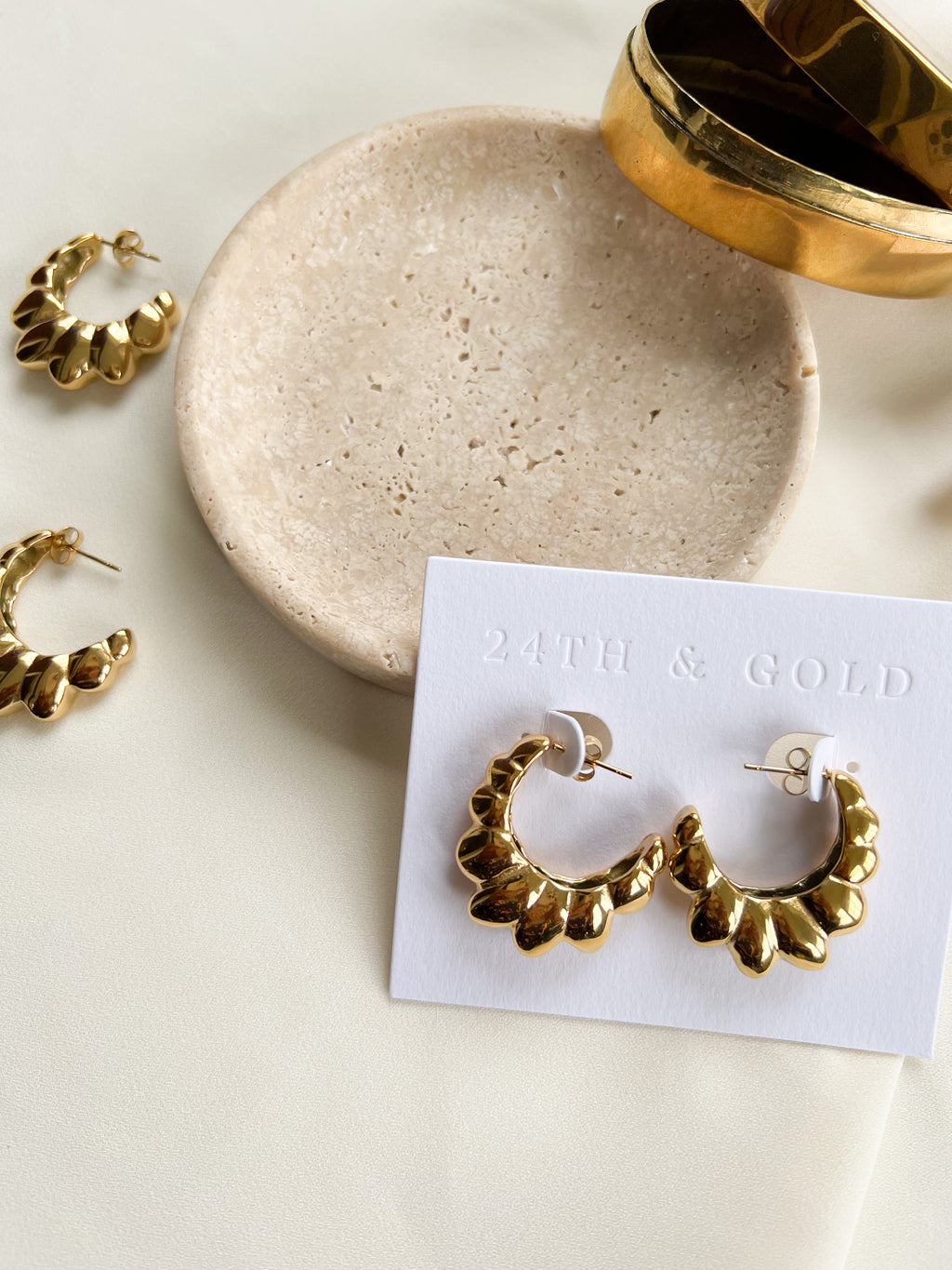 Wide Croissant Hoops