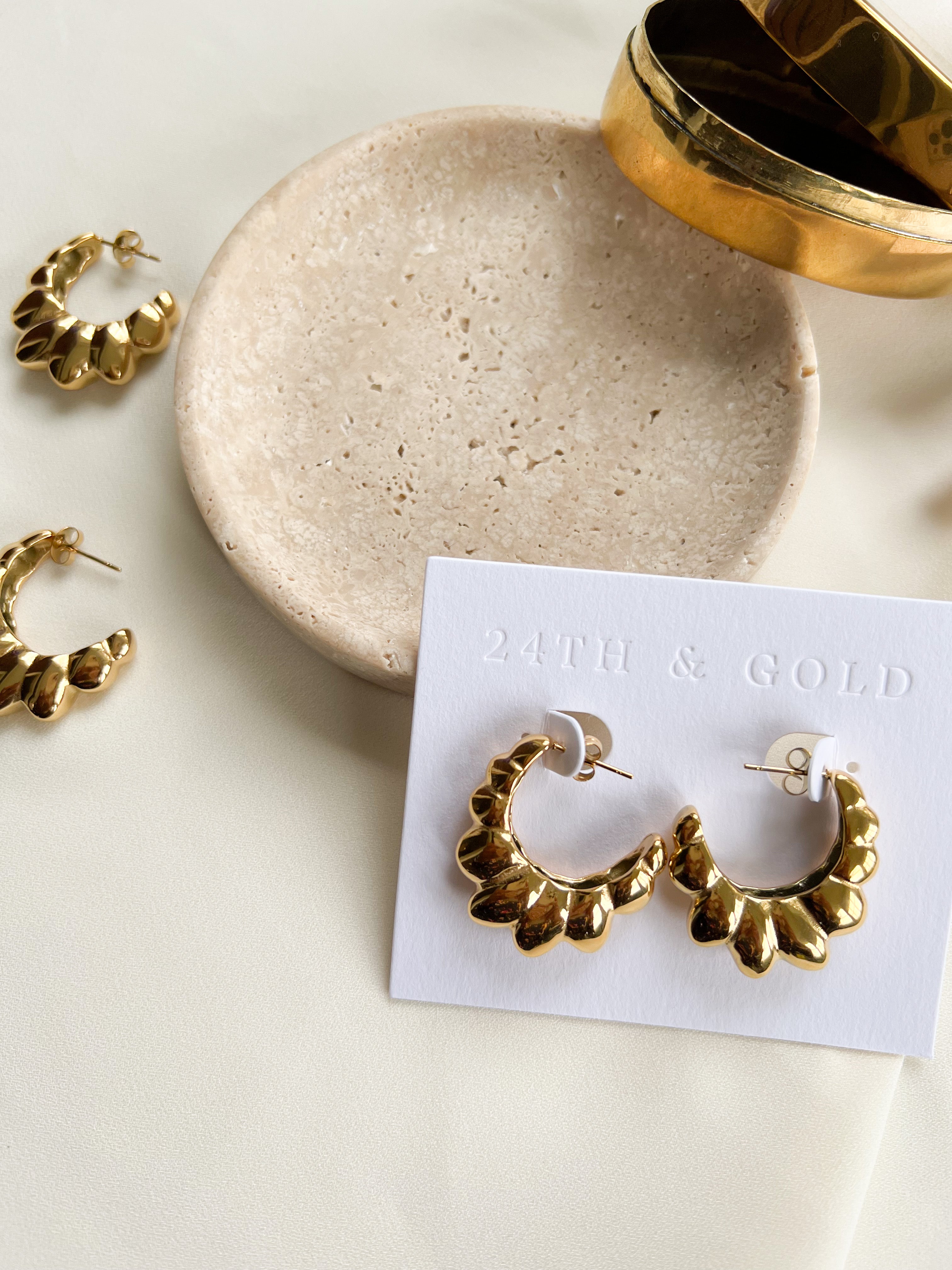 Wide Croissant Hoops