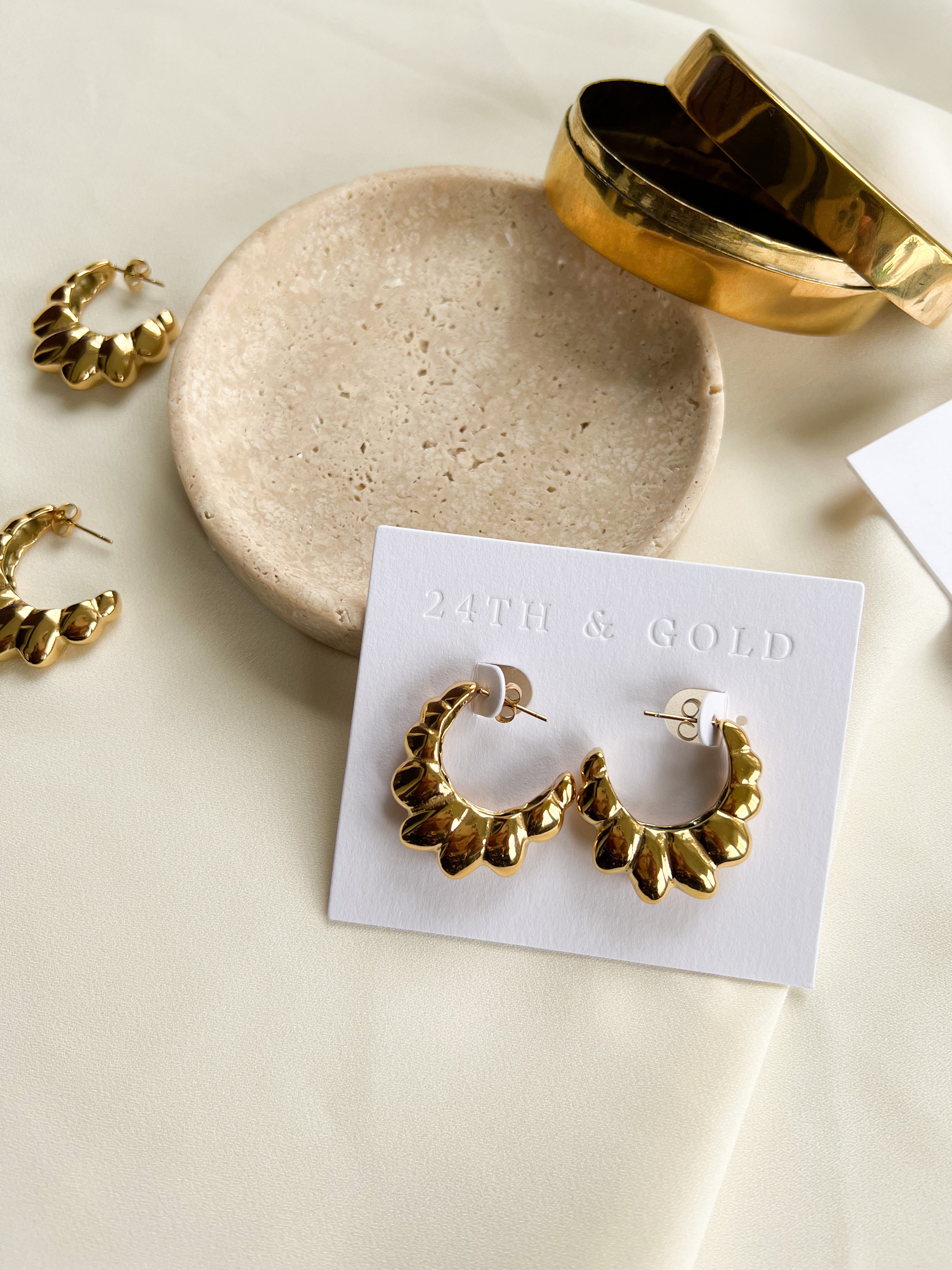 Wide Croissant Hoops