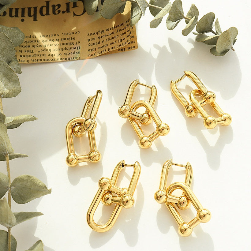 Gold Interlocking Earrings