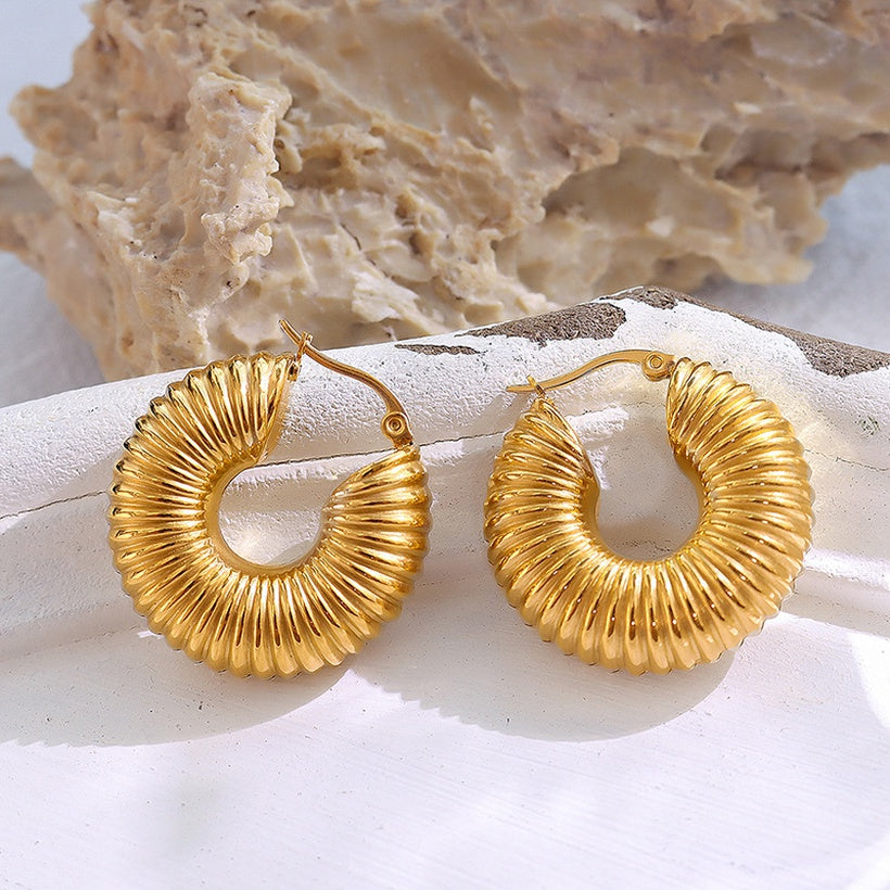 Thick Gold Earrings