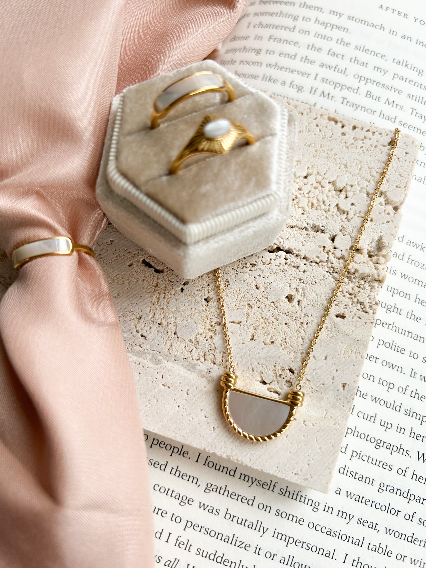 Iridescent Opal Pendant Necklace