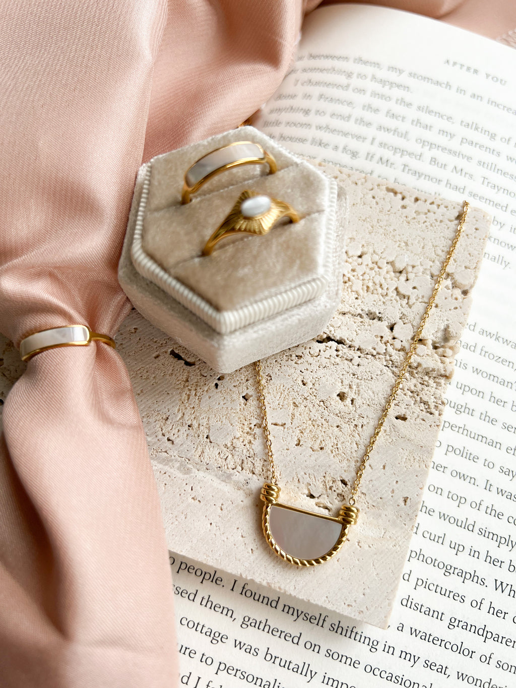 Iridescent Band Gold Ring
