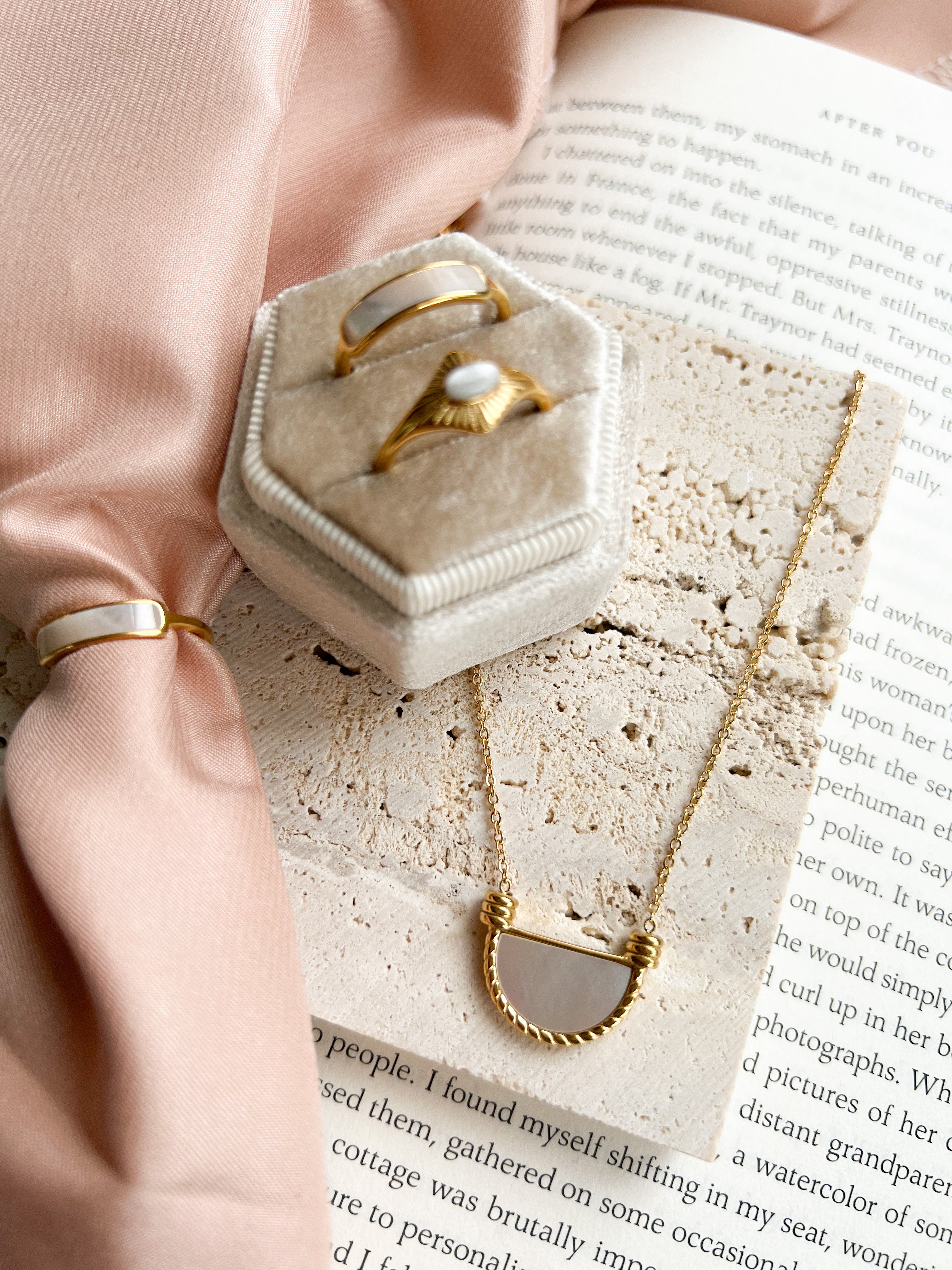 Iridescent Band Gold Ring