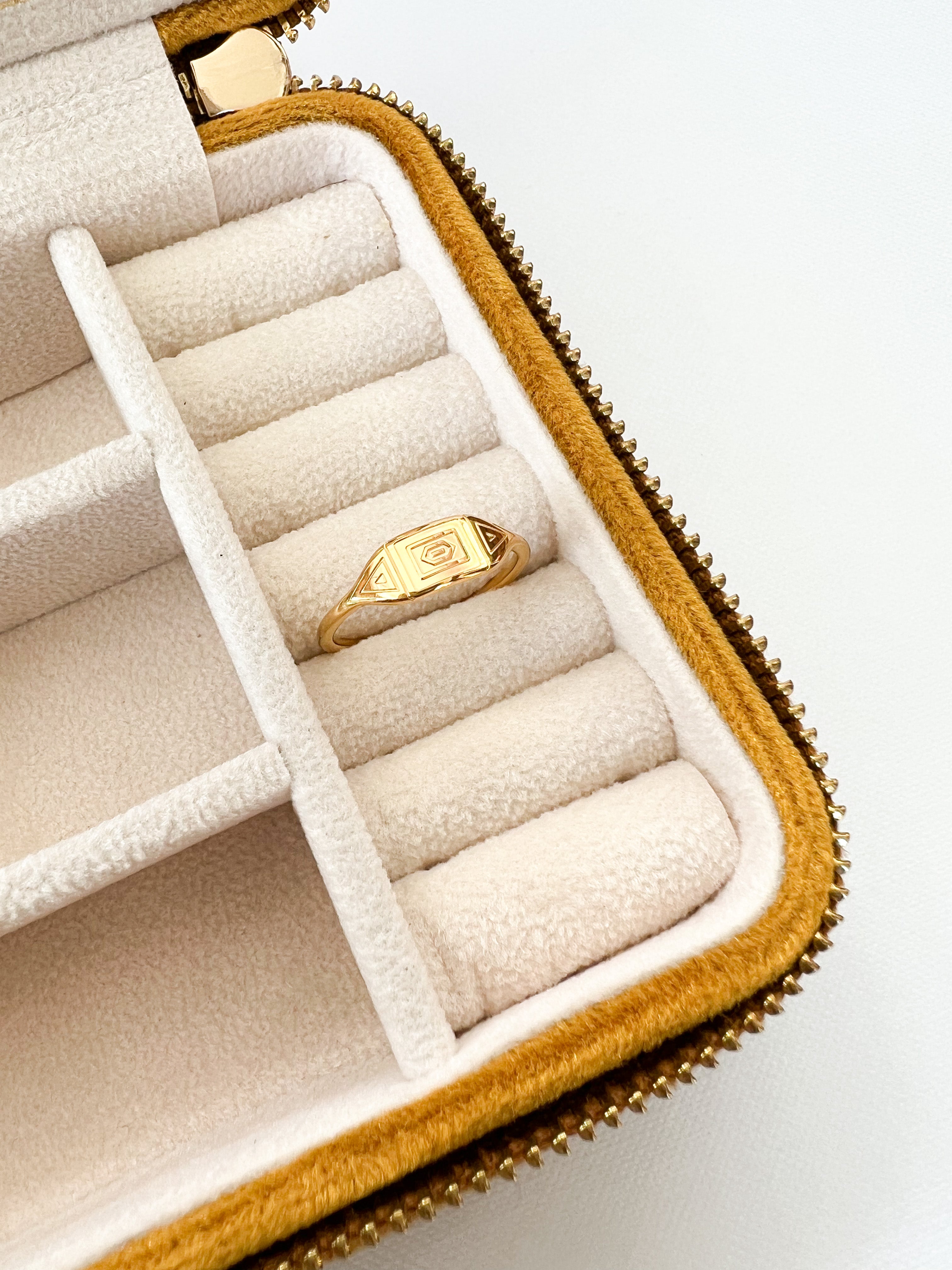Aztec Styled Gold Ring