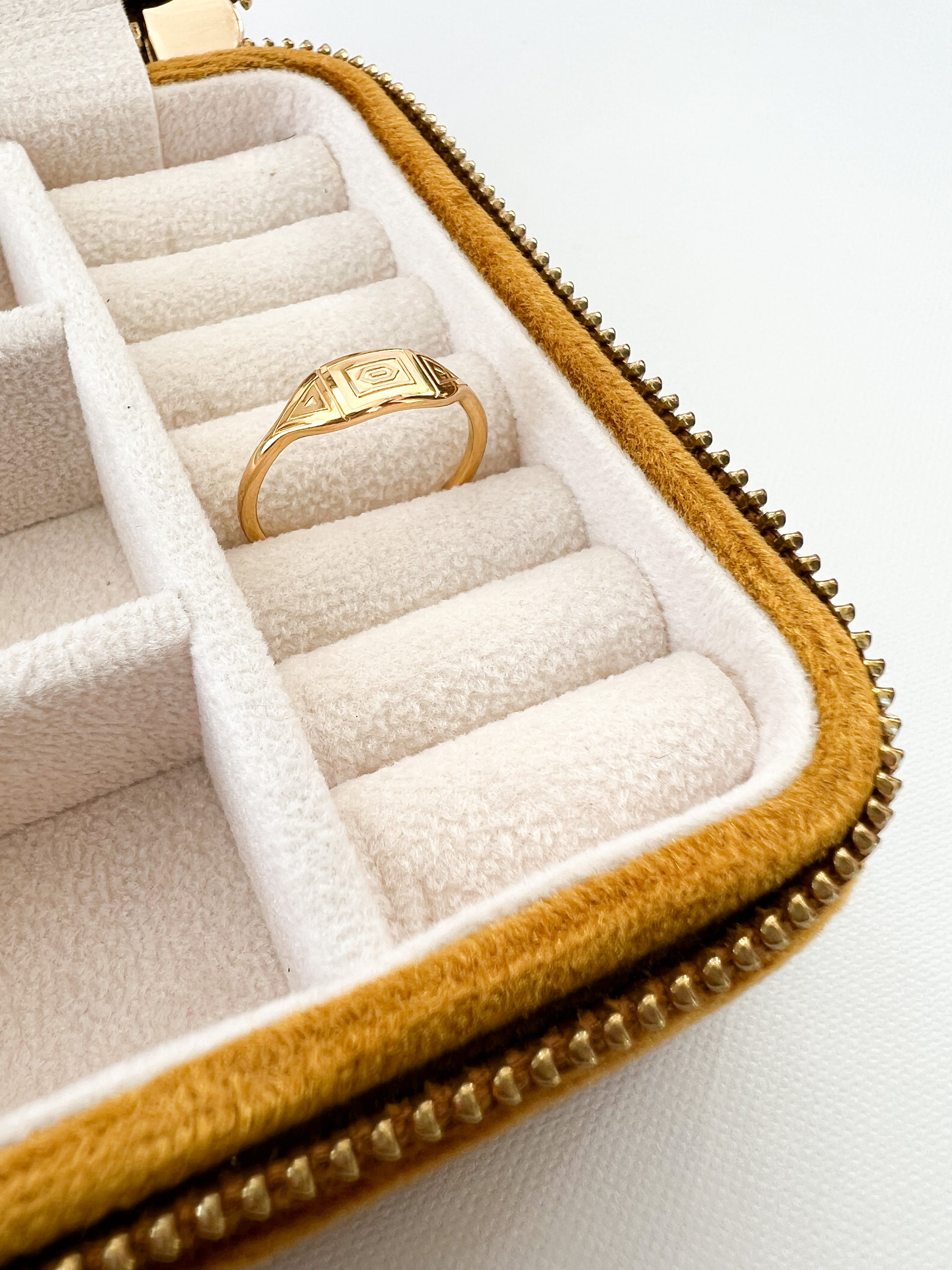 Aztec Styled Gold Ring