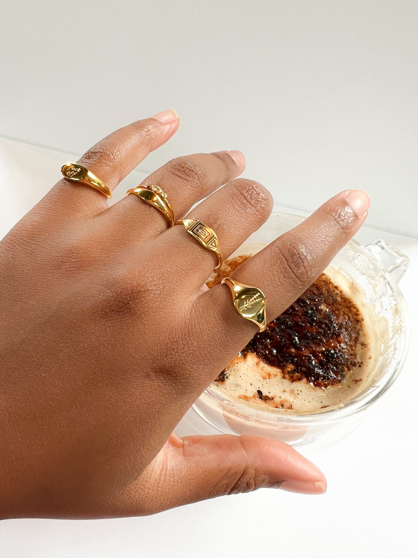Aztec Styled Gold Ring