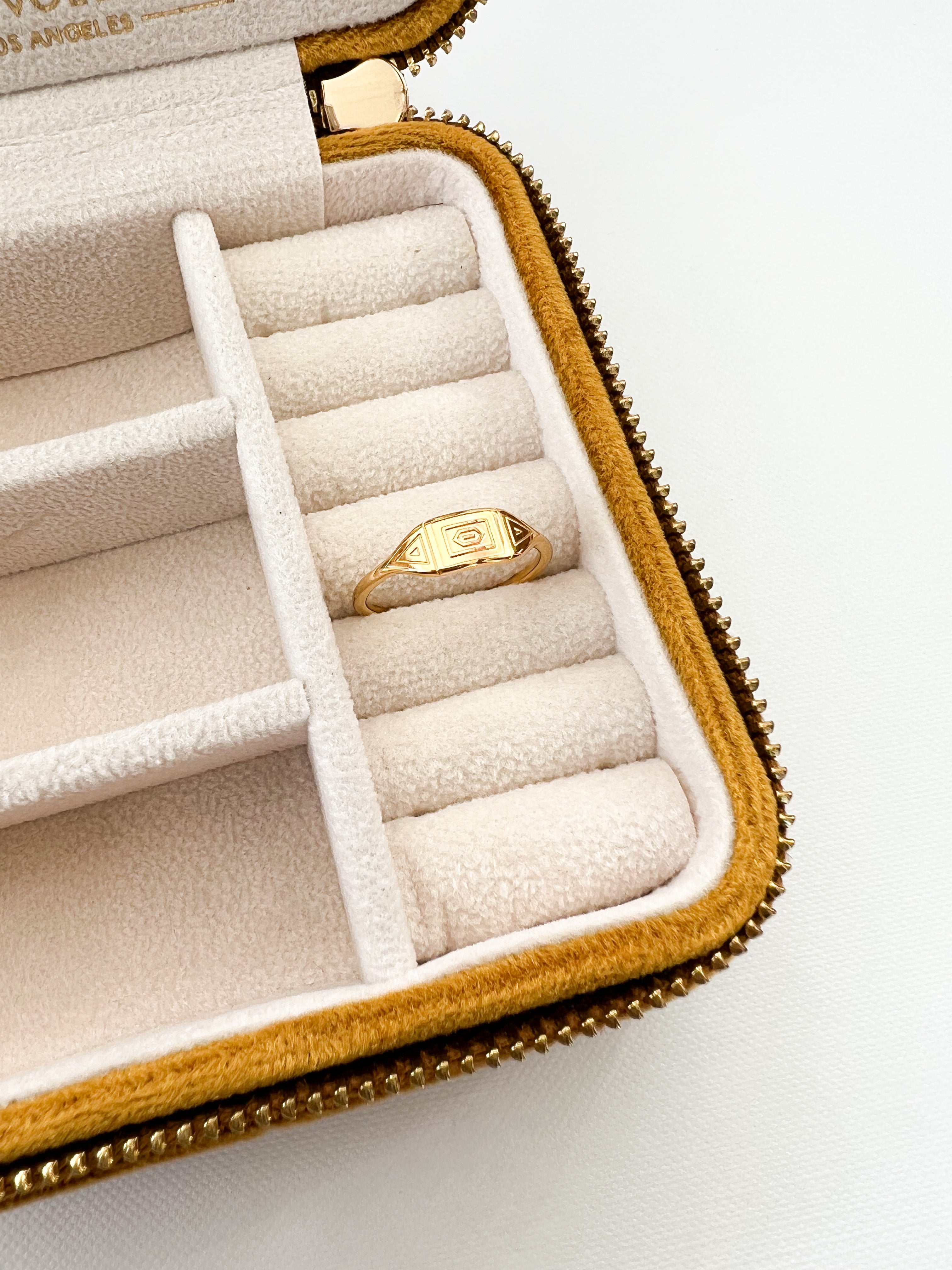 Aztec Styled Gold Ring