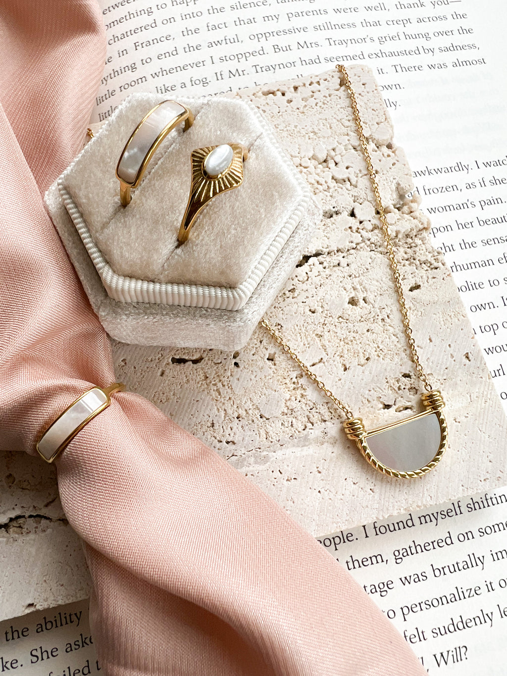 Iridescent Band Gold Ring